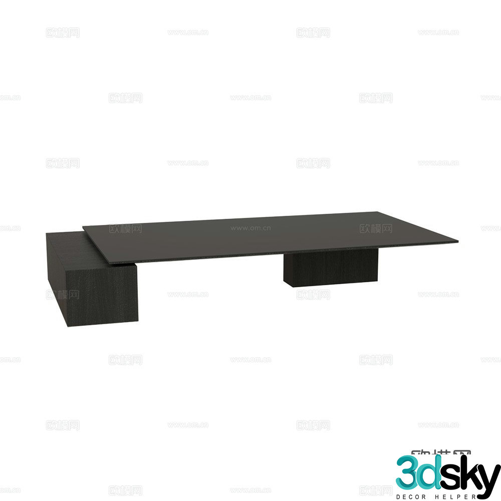 Palo Nero Modern minimalist coffee table Square coffee table Solid wood coffee table 3D model