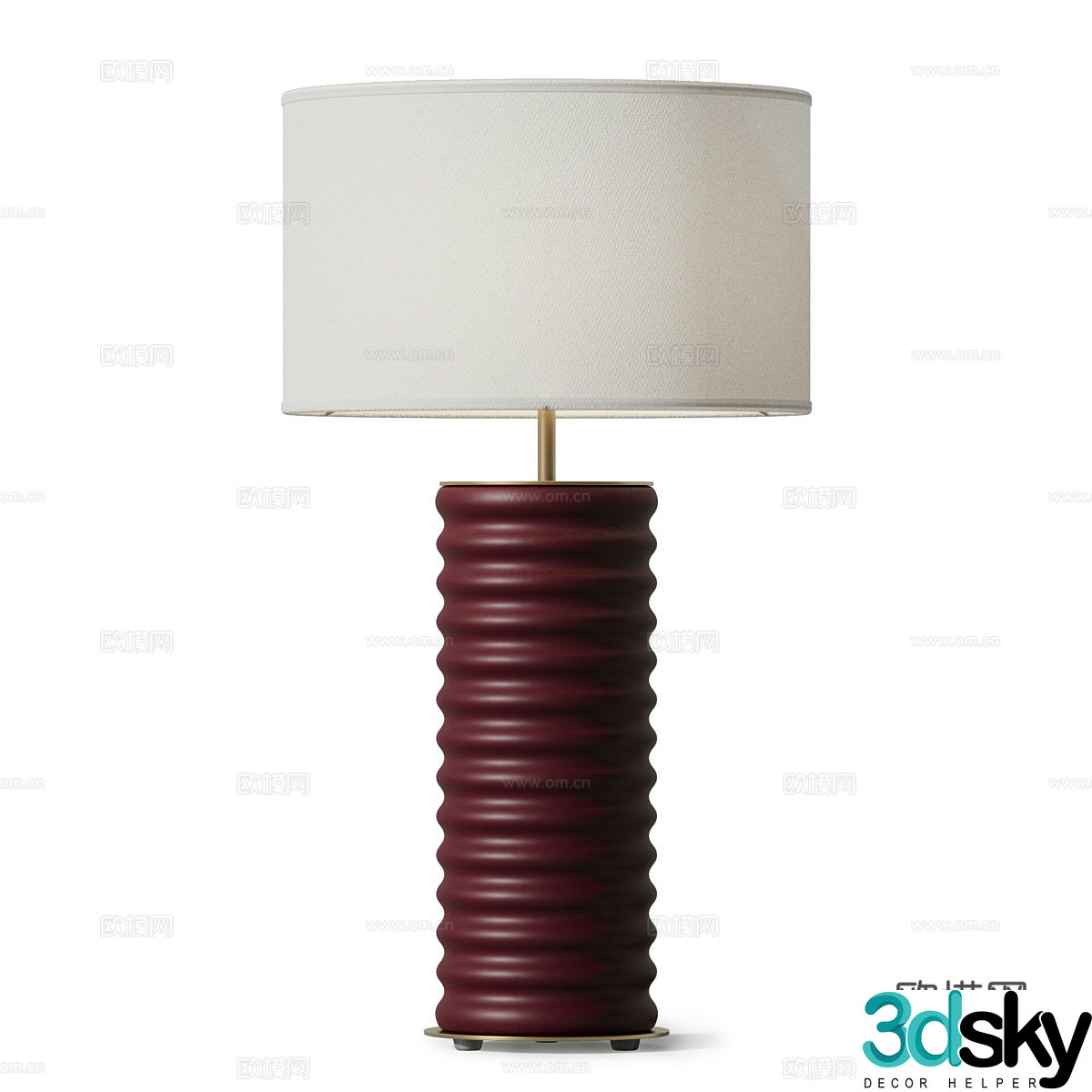 Desk lamp Dantone Home Taro maroon 3d model