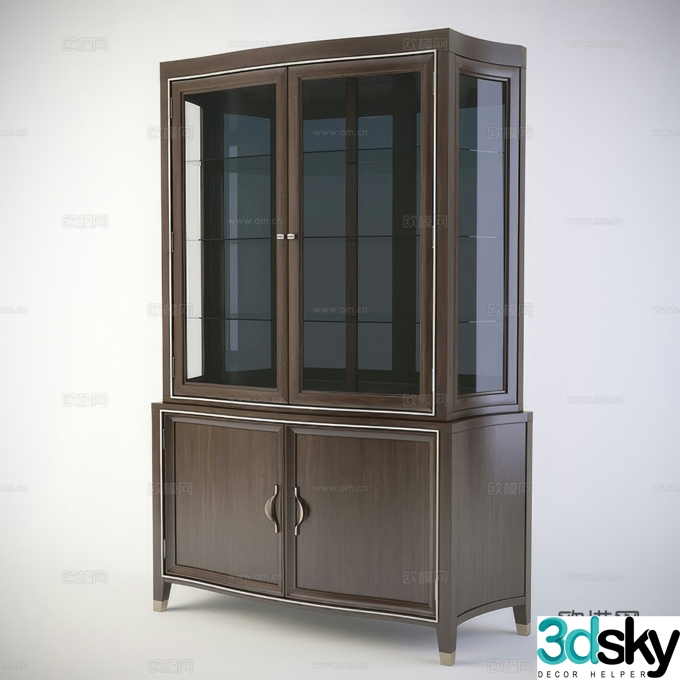 American style decorative cabinet antique cabinet storage cabinet sideboard 3d model