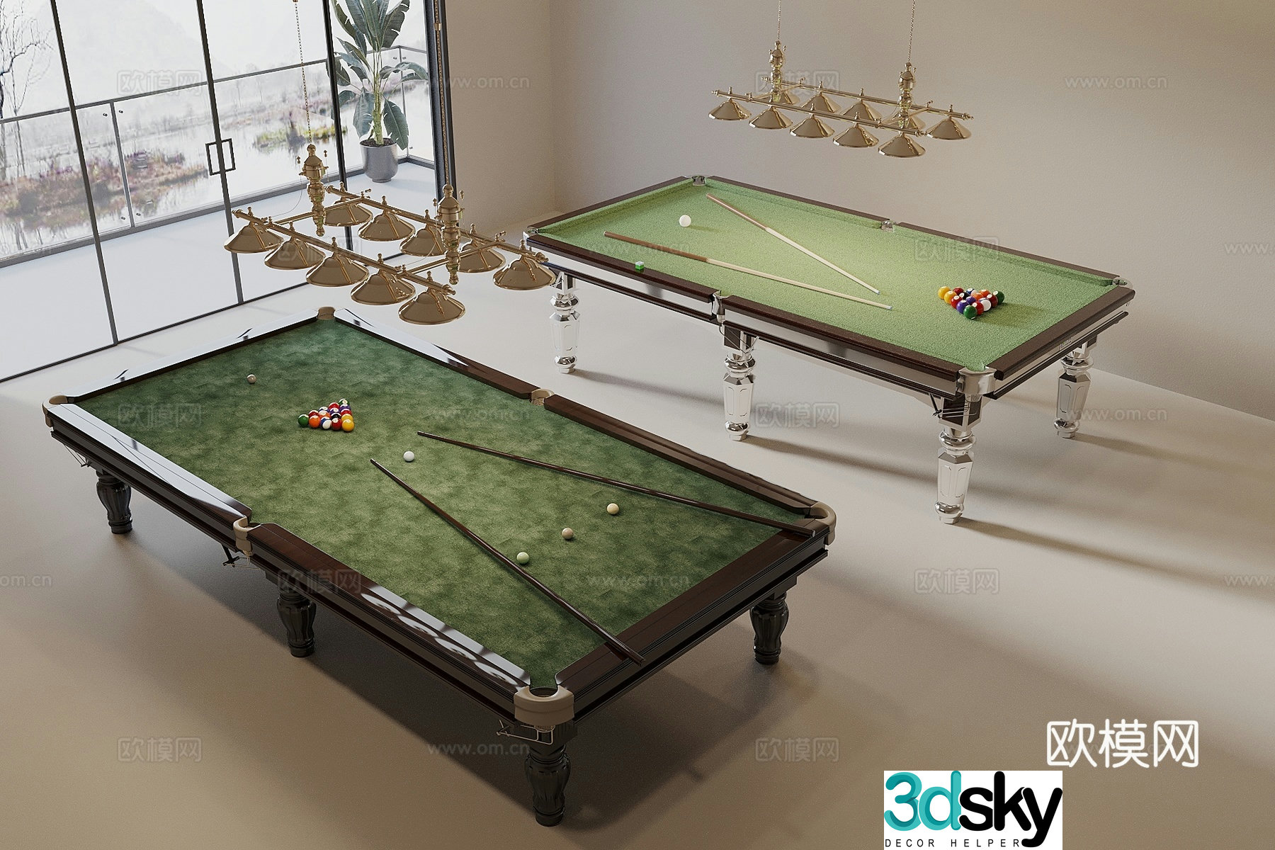 Billiards table Qiao’s billiards table Billiards equipment Billiards billiards room 3D model
