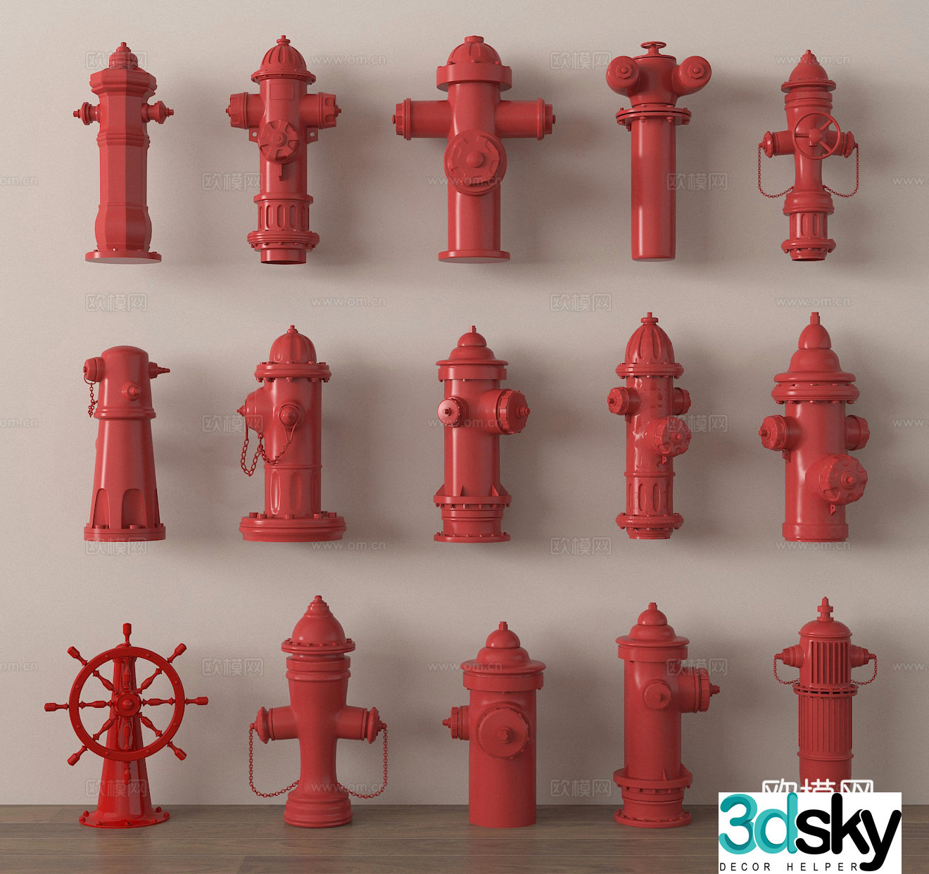 Fire Hydrant Fire Equipment 3D Model