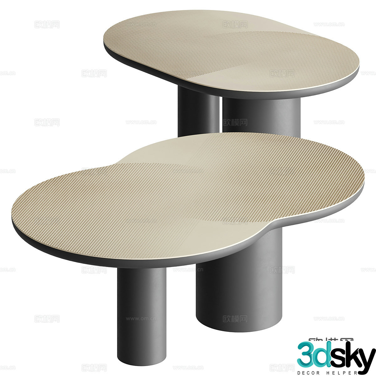 Modern Italian light luxury coffee table 3D model