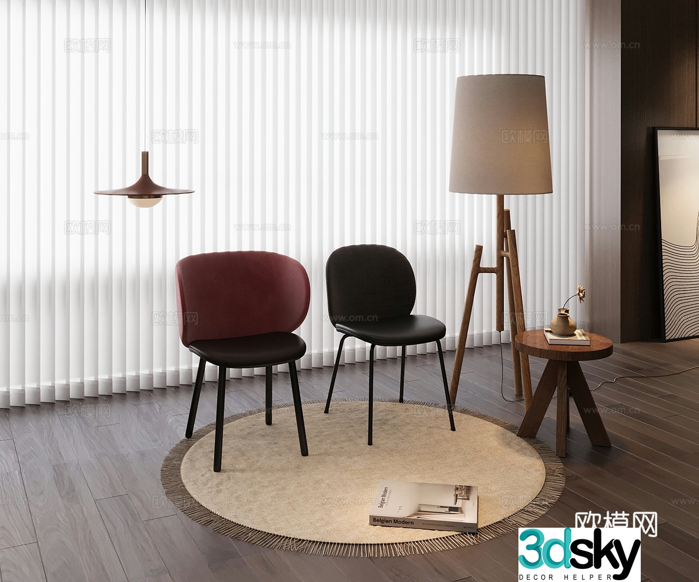 Modern single chair 3d model