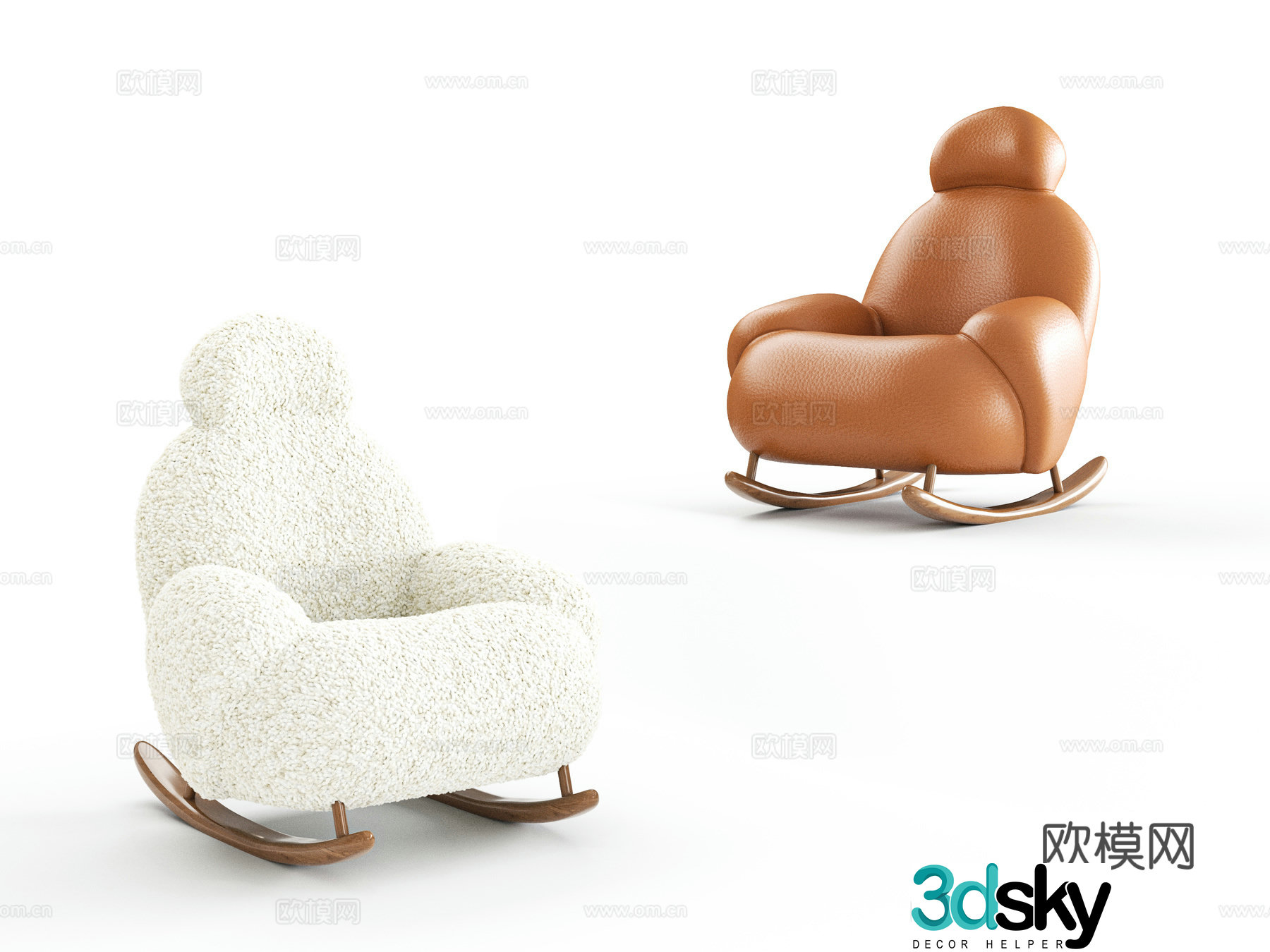 Single chair leisure chair 3d model