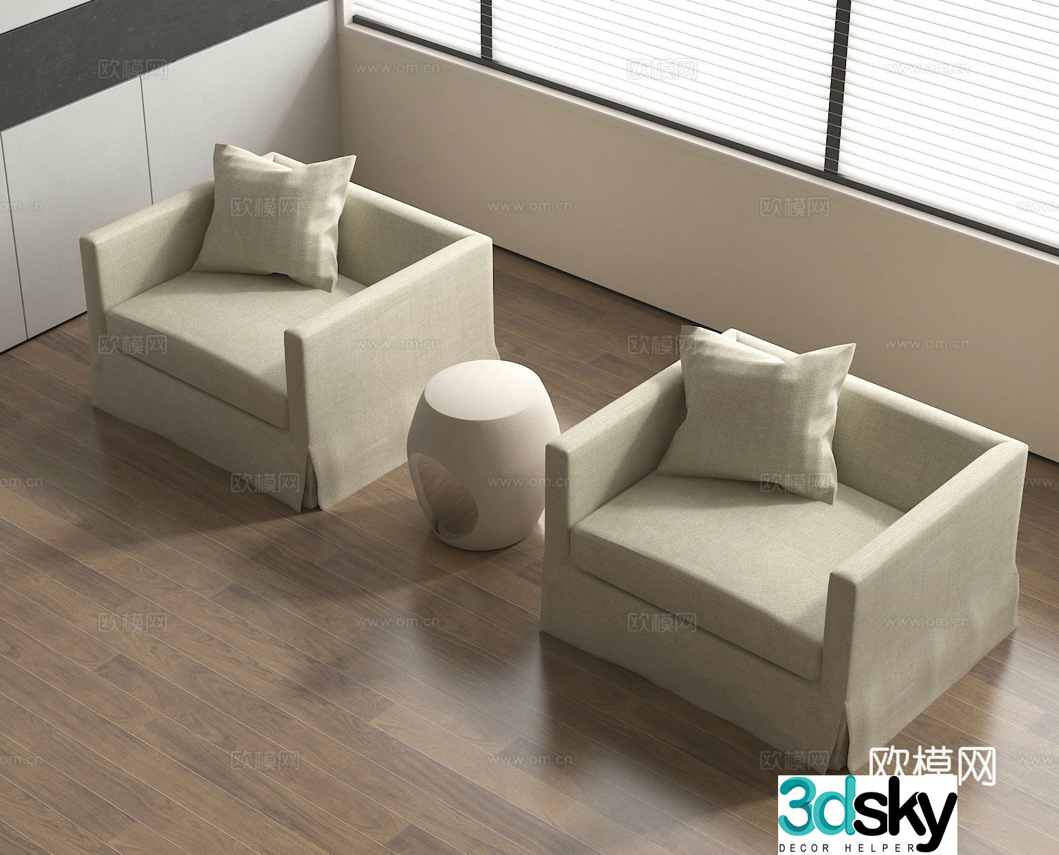 Single sofa sofa chair 3d model