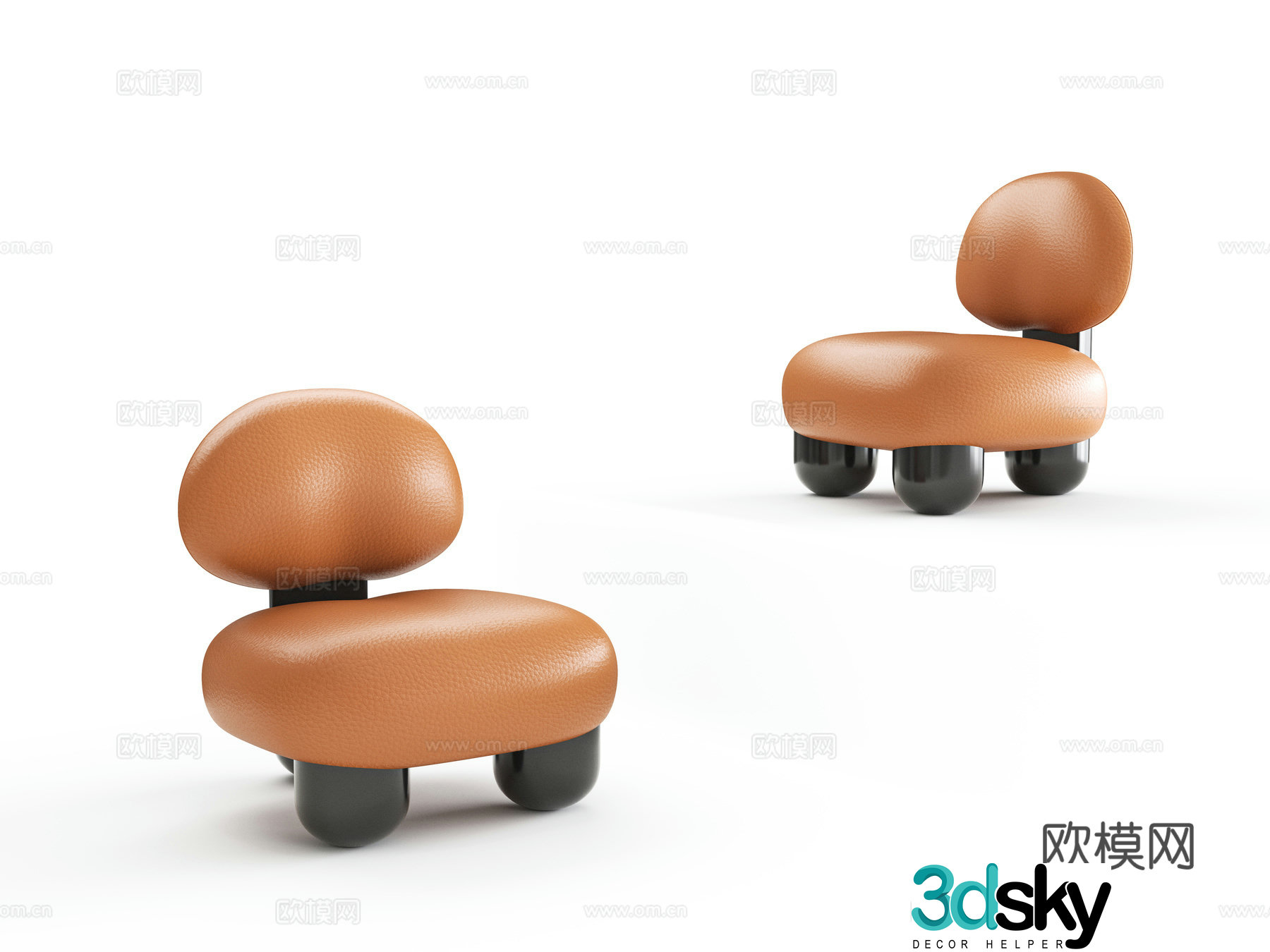 Single chair leisure chair 3d model