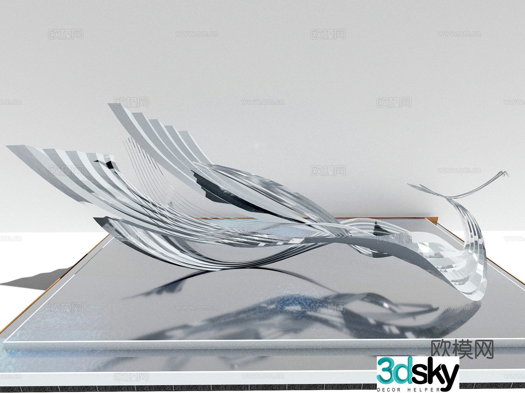 Sculpture City Sculpture Waterscape Sculpture 3d Model