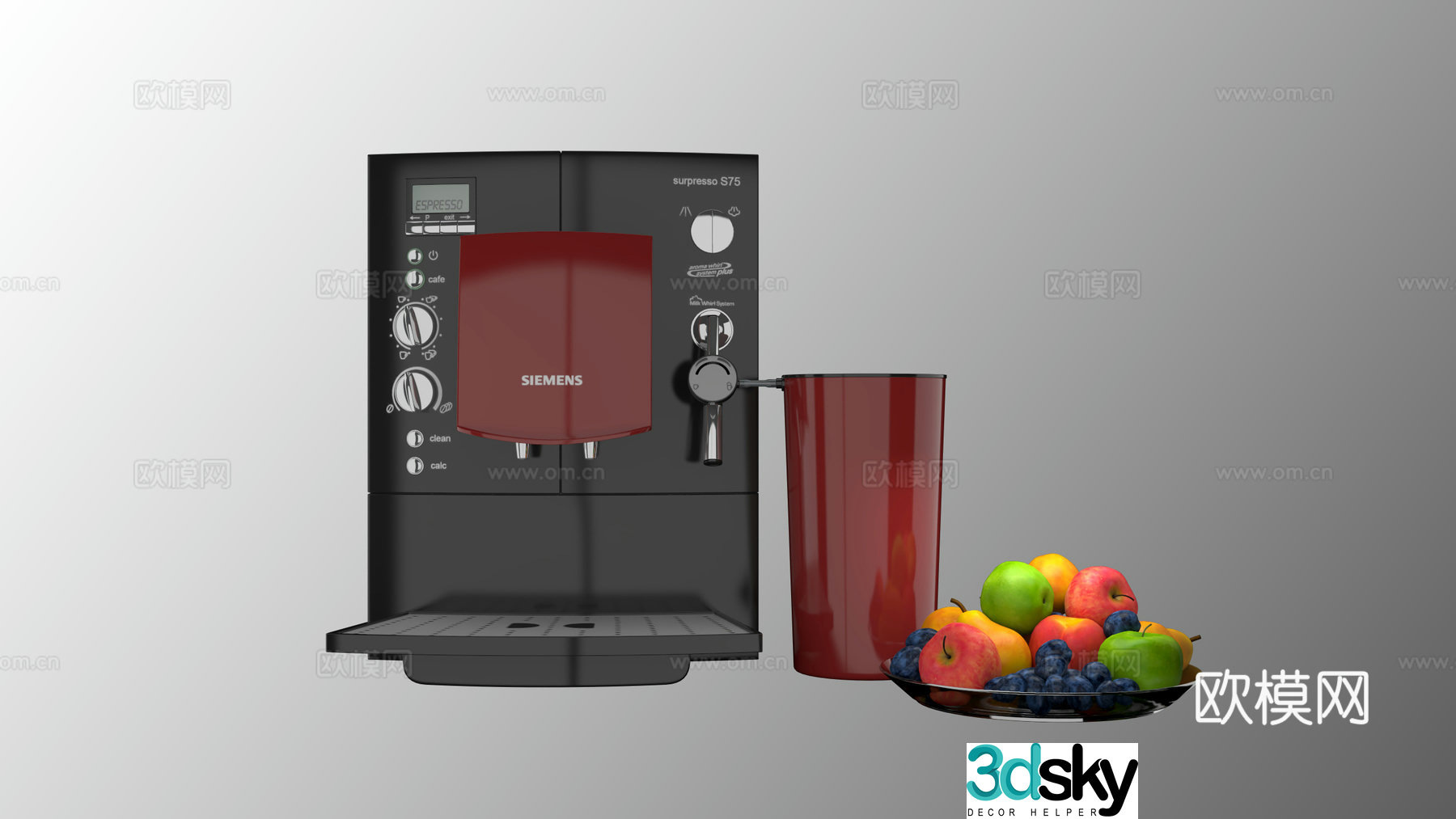Coffee machine pump press coffee machine beverage machine soy milk machine juice machine bean grinder smart 3D model