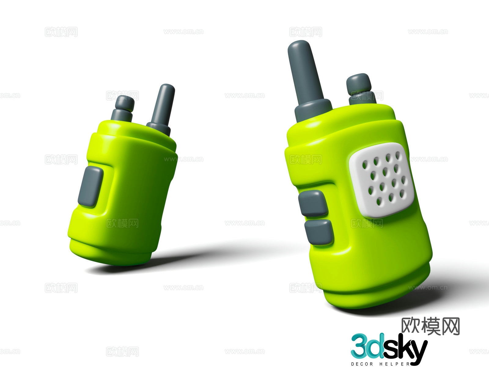 Outdoor camping cartoon style camping spring and summer travel travel walkie talkie Walki3d model