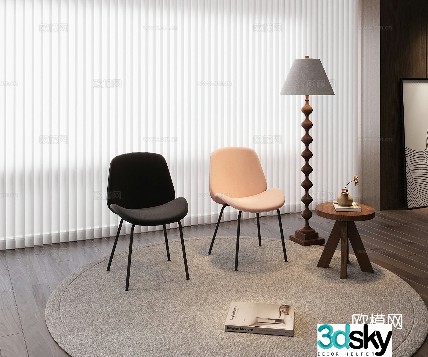 Modern single chair 3d model