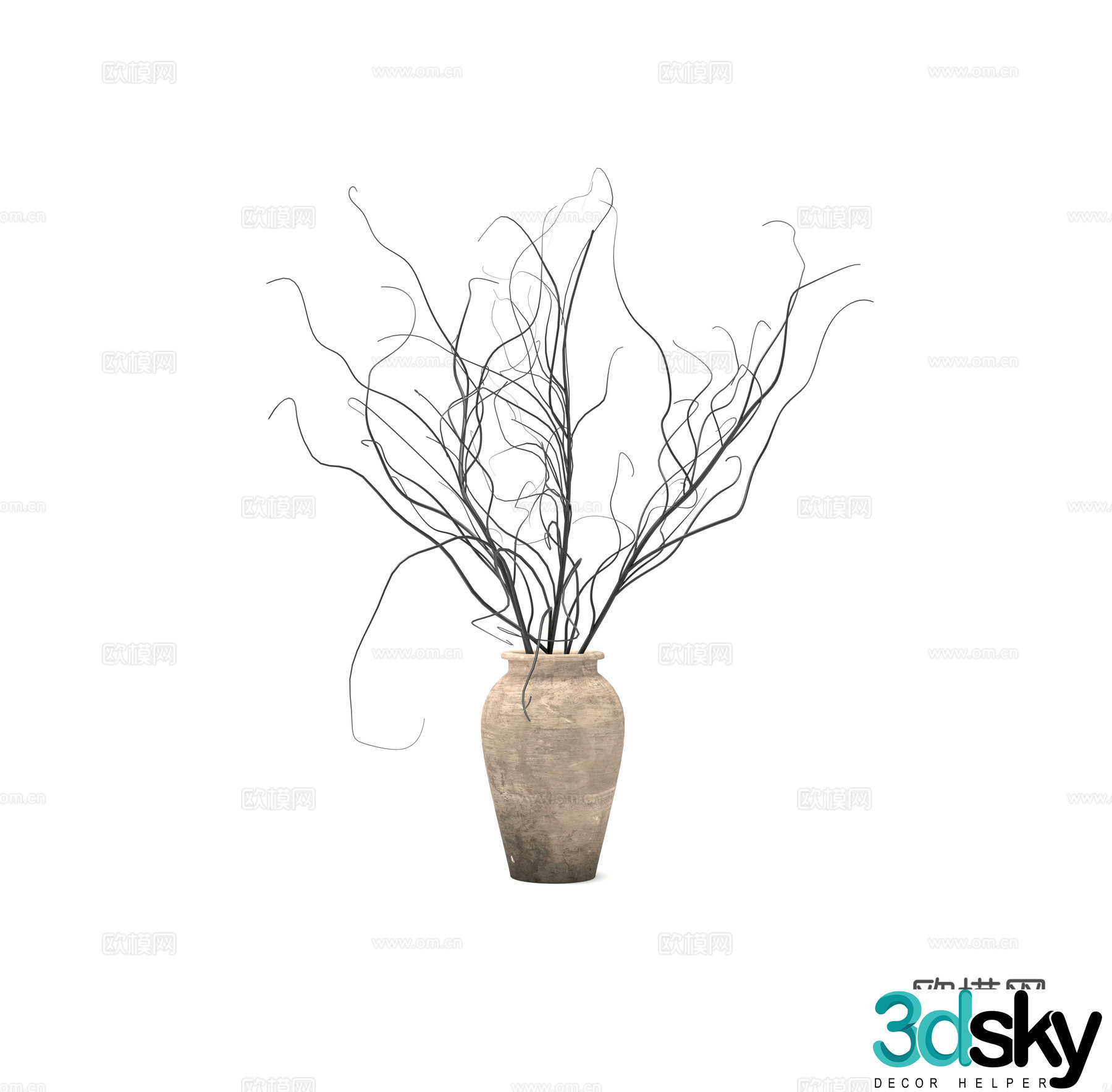 Wai Lily Flower Art 3D Model