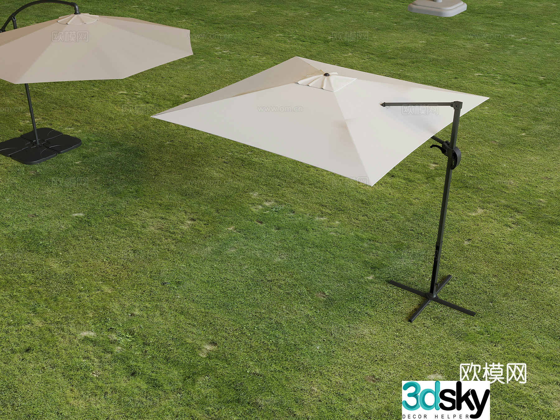 Outdoor awning parasol 3d model