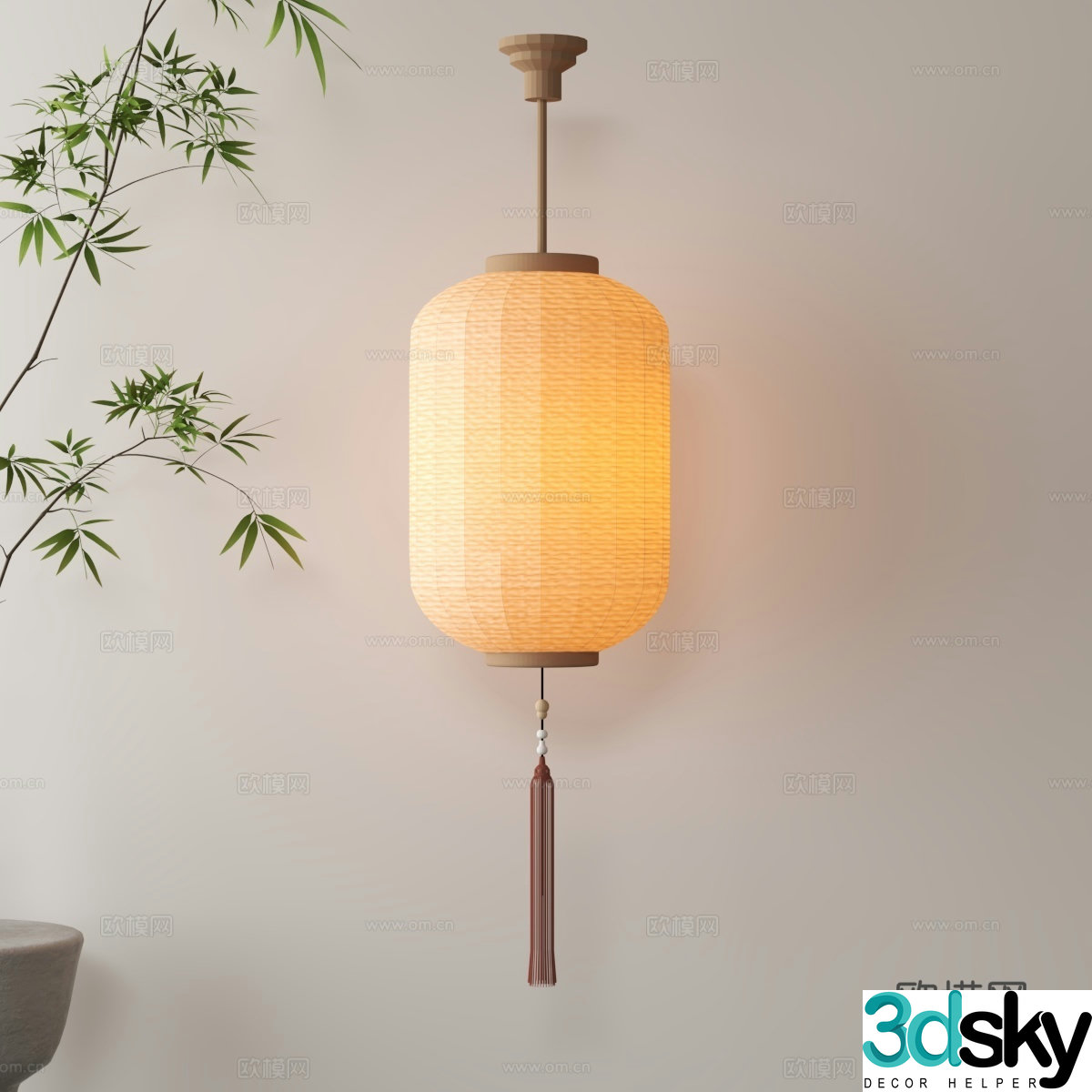 Modern lantern 3d model