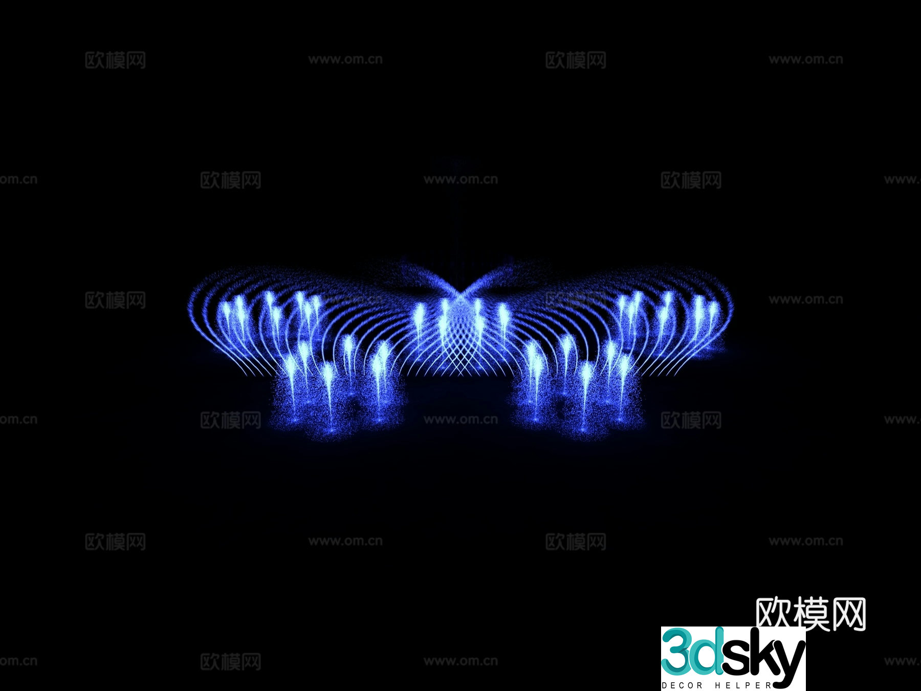 Musical Fountain 3d Model