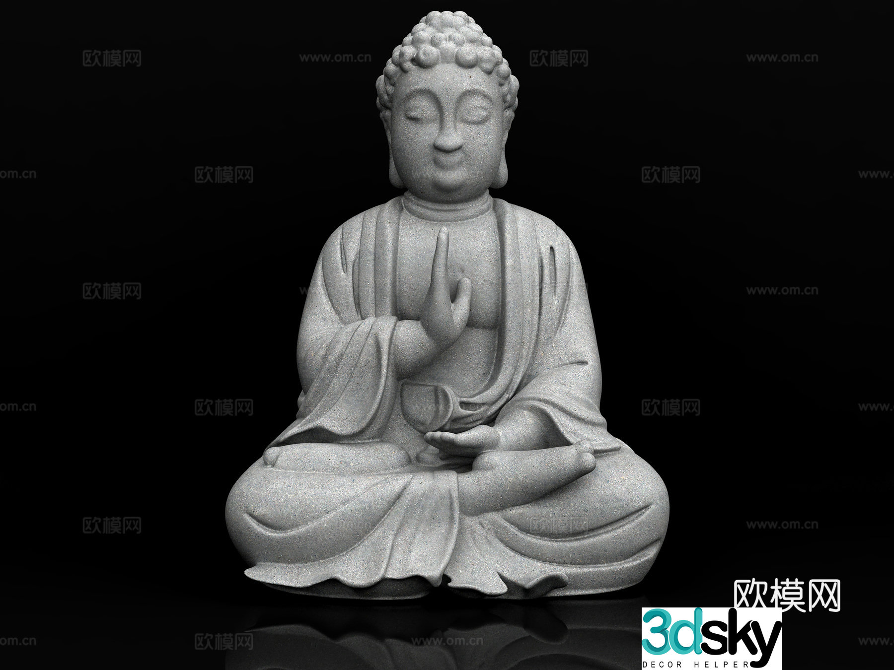 Buddha statue Maitreya Buddha Tathagata Buddha Sakyamuni Buddha Guanyin Bodhisattva Amitabha Buddha sculpture carving 3D model