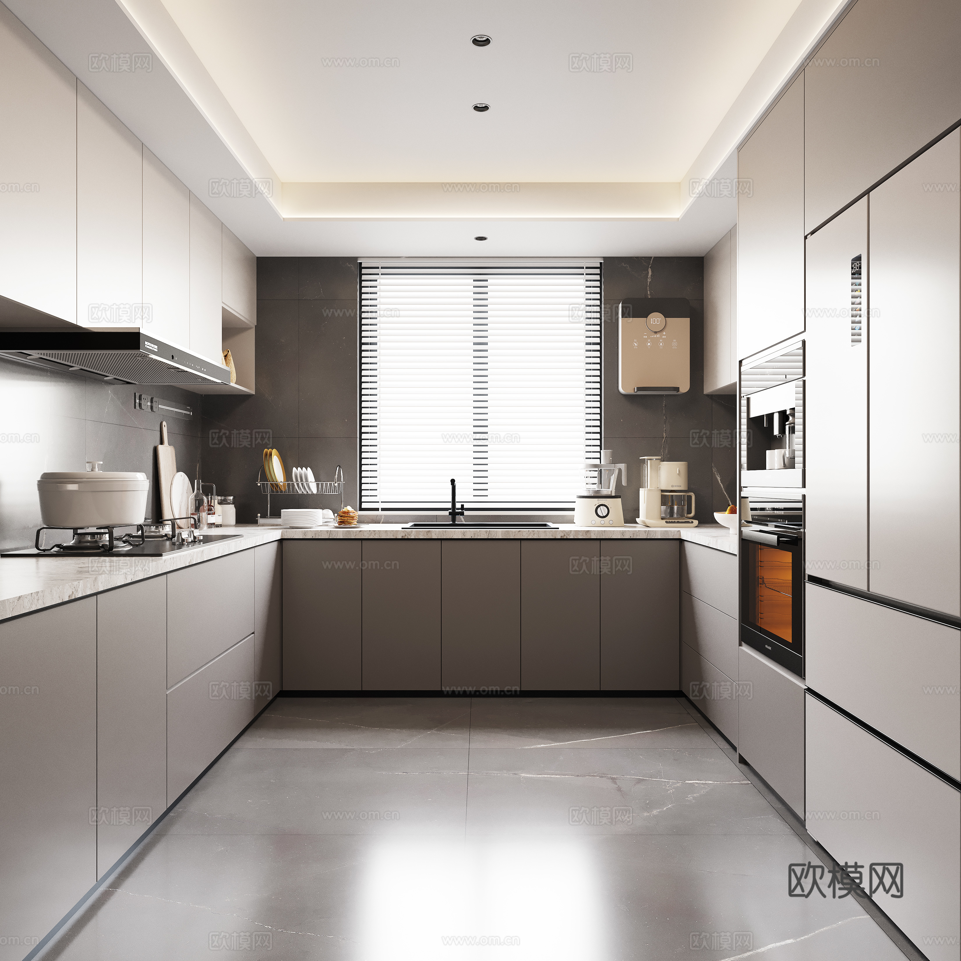 Modern kitchen appliances 3d model