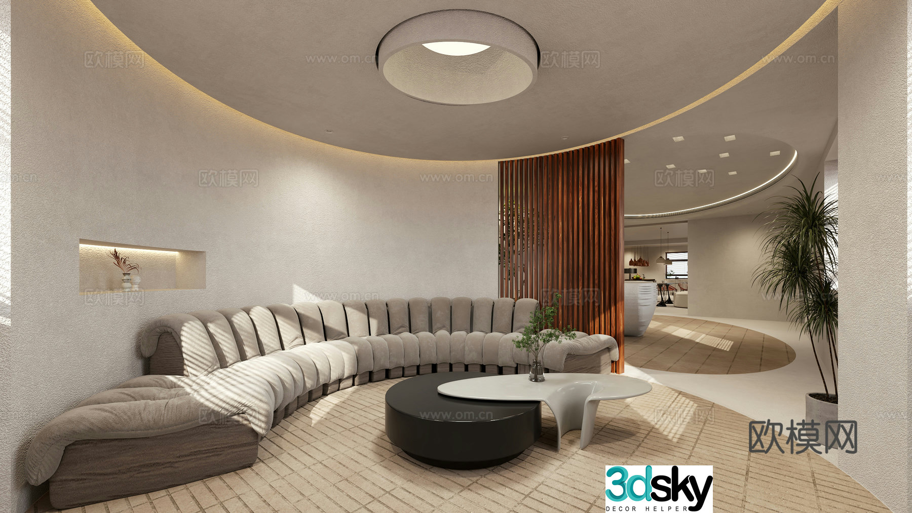 Modern reception area 3D model