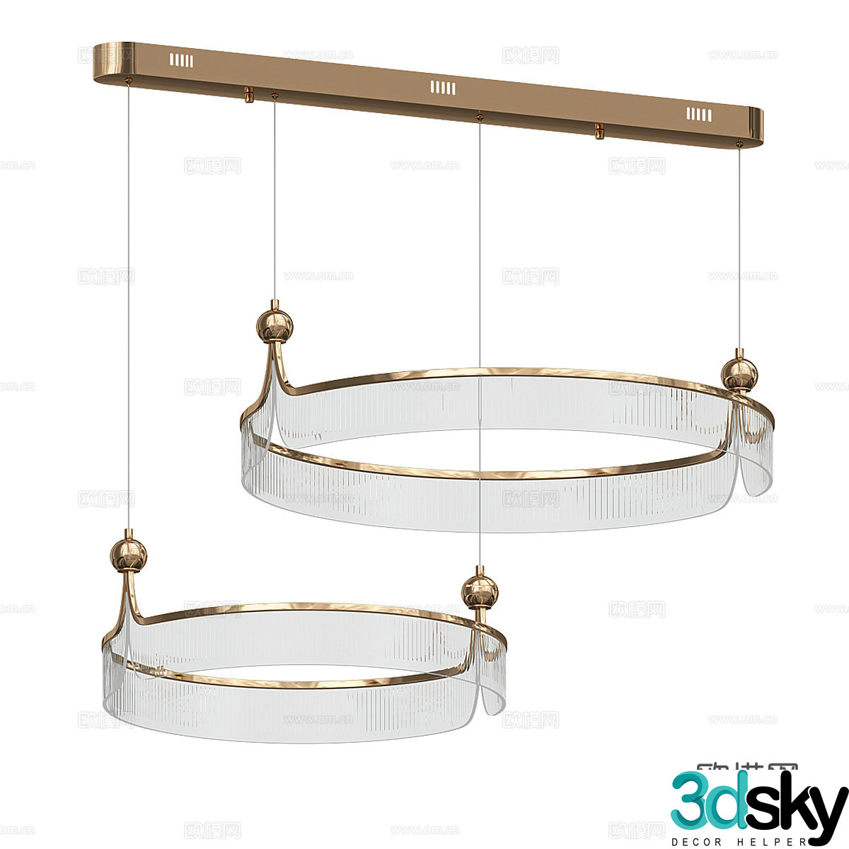 Modern simple light luxury chandeliers chandeliers Simple light luxury chandeliers Restaurant chandeliers Living room chandeliers 3D model