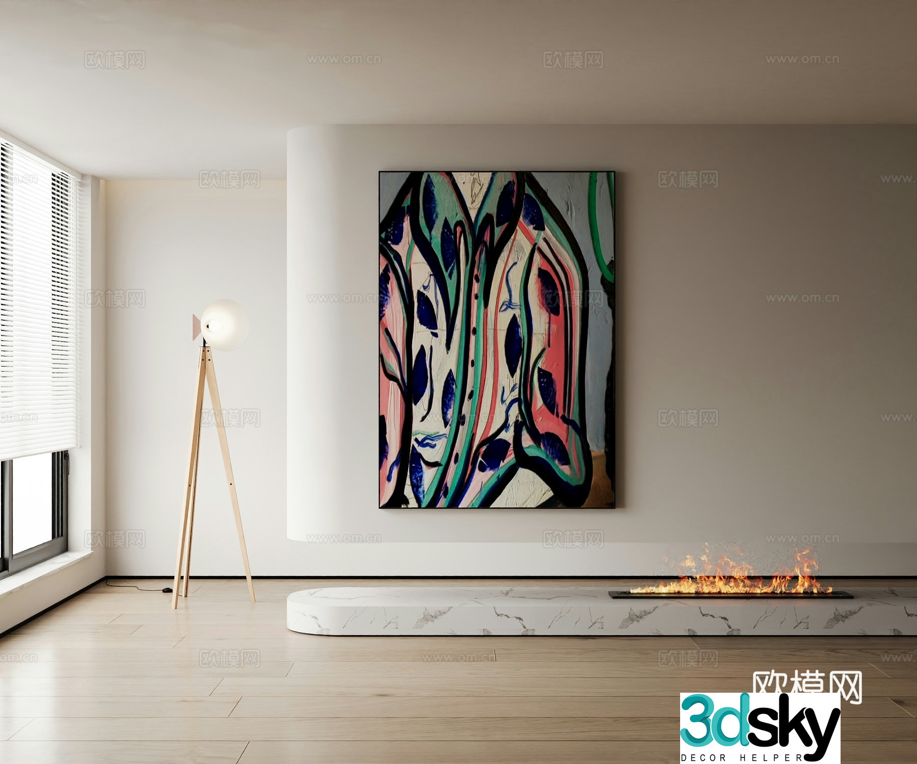 Modern decorative painting 3d model