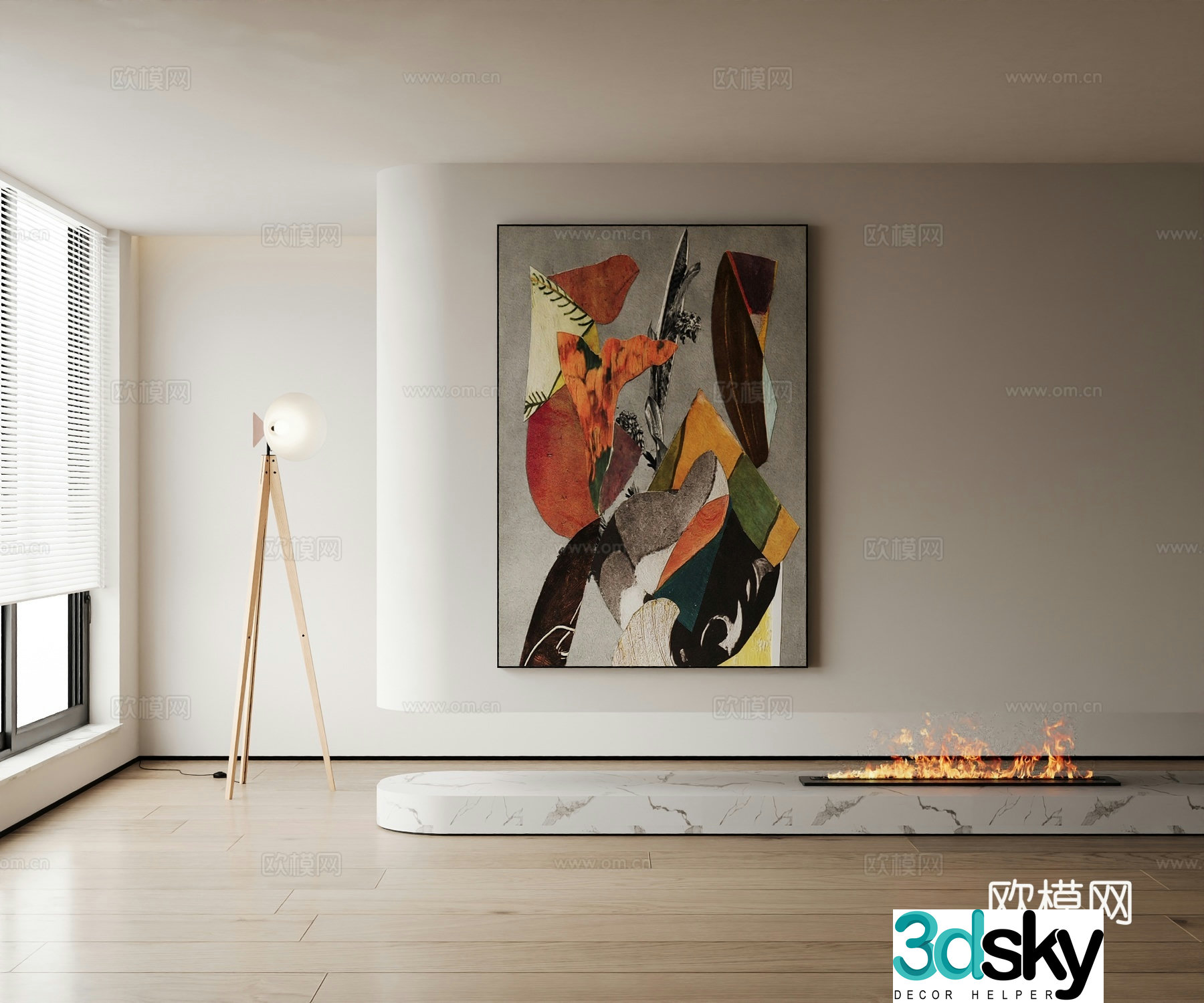 Modern decorative painting 3d model