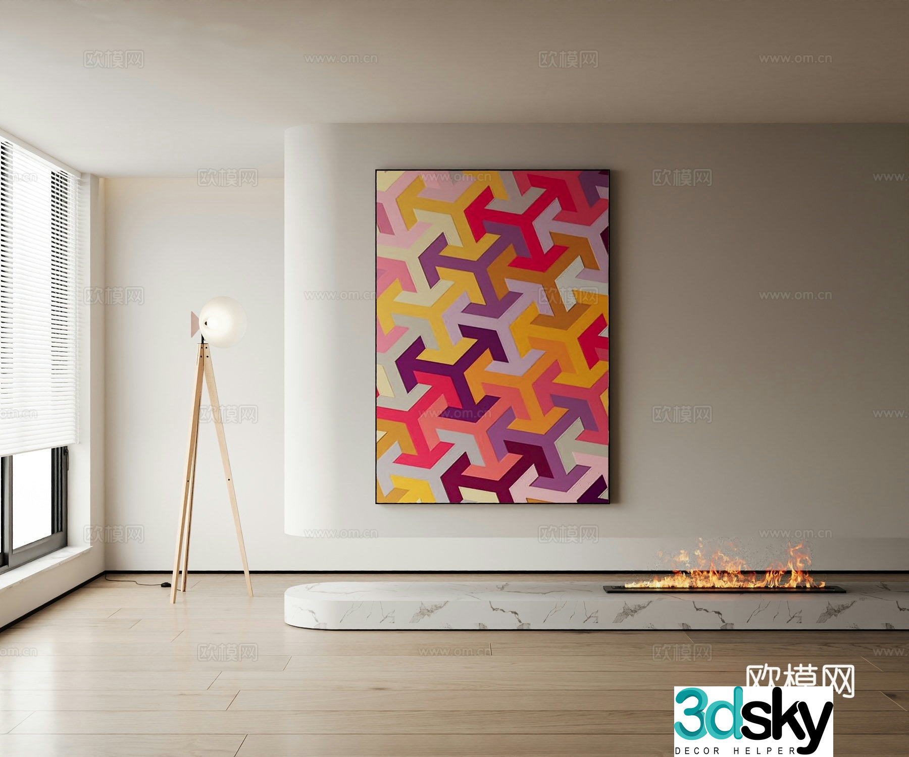 Modern decorative painting 3d model