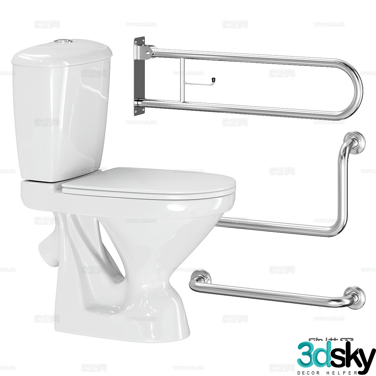 3D model for toilets for disabled people