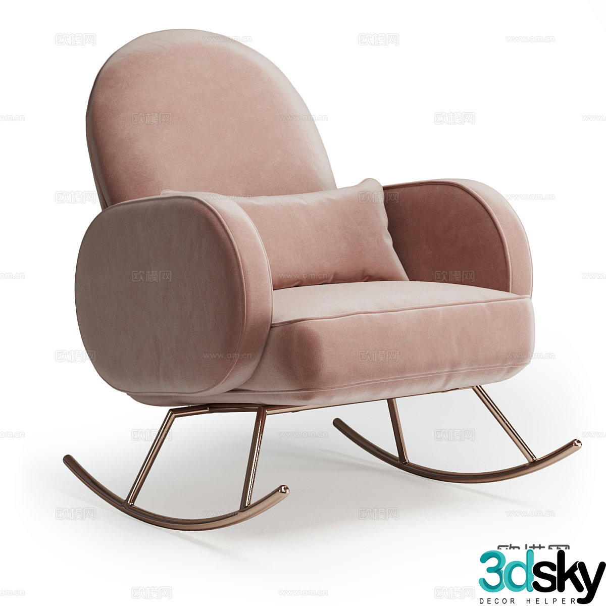 Rocking chair leisure chair 3d model