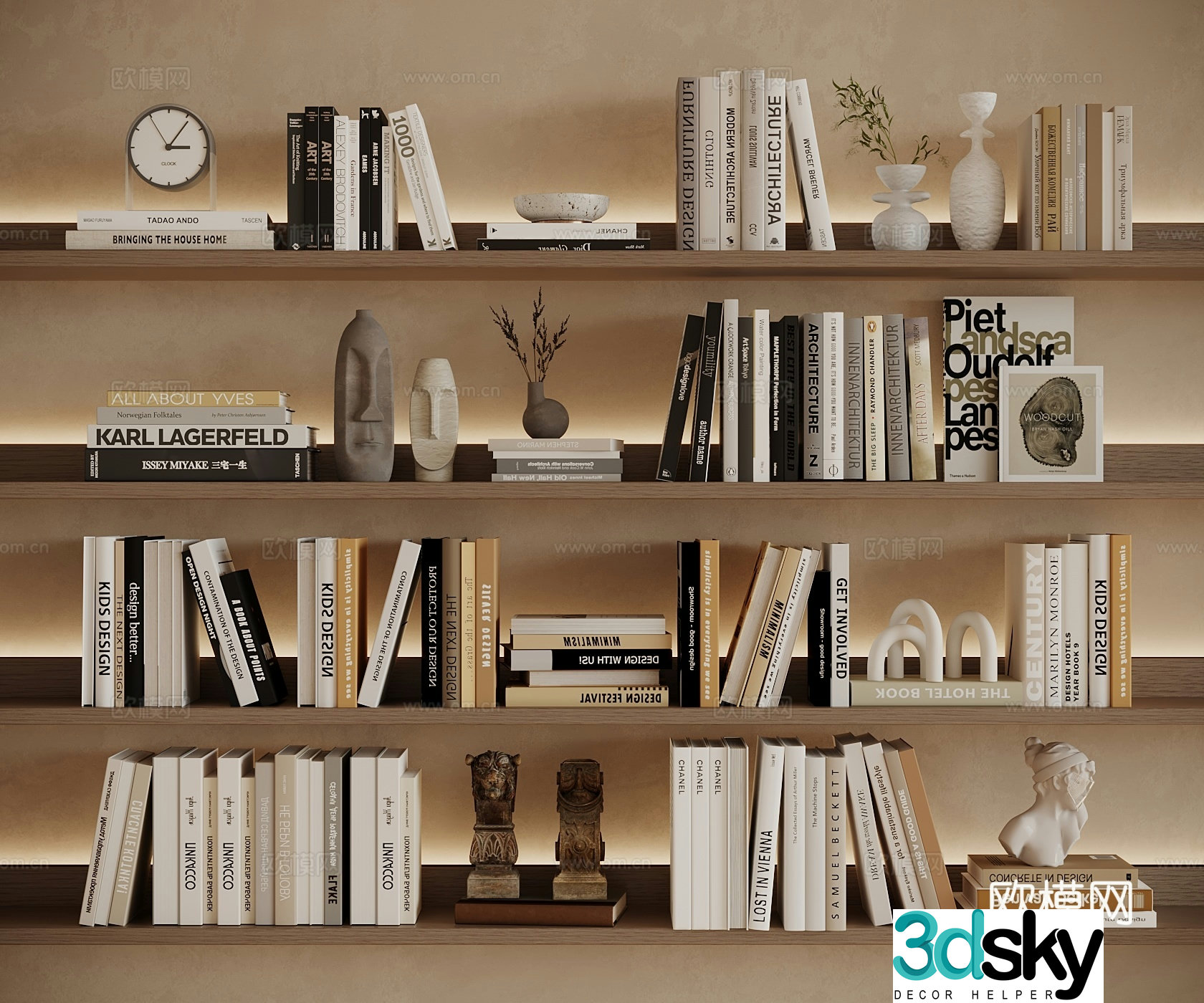 Books Books Picture Albums Magazine Newspapers Jewelry Ornaments Combination 3D Model
