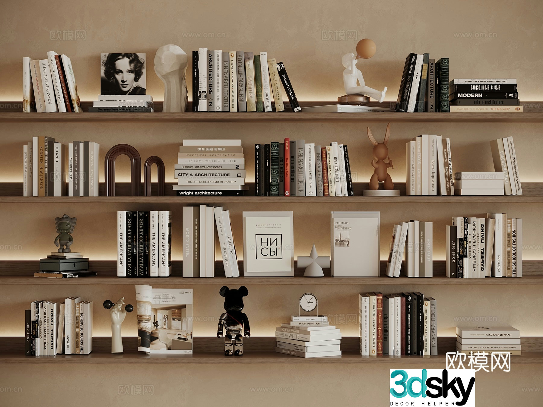 Books Books Picture Albums Magazine Newspapers Jewelry Ornaments Combination 3D Model