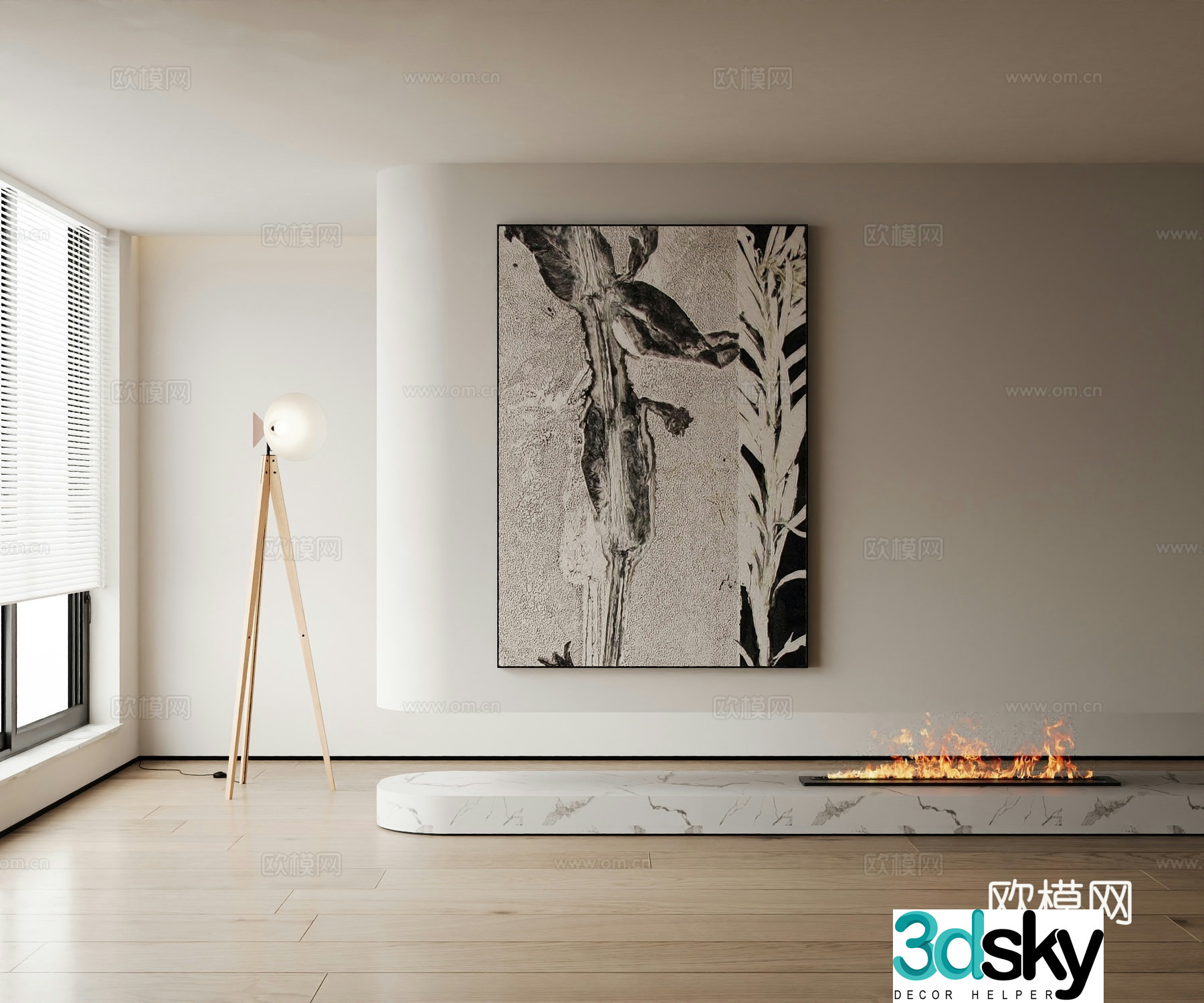 Modern decorative painting 3d model