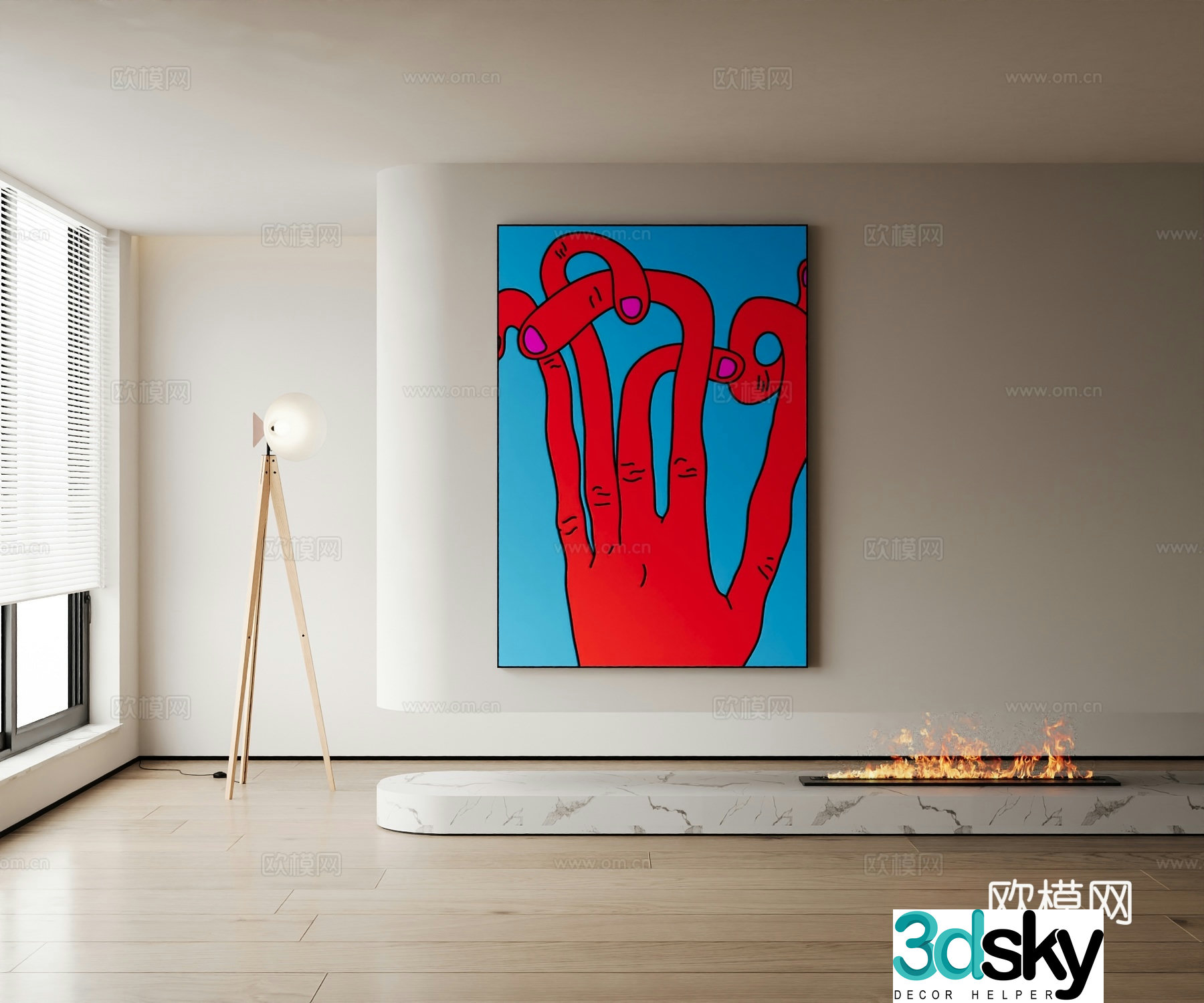 Modern decorative painting 3d model