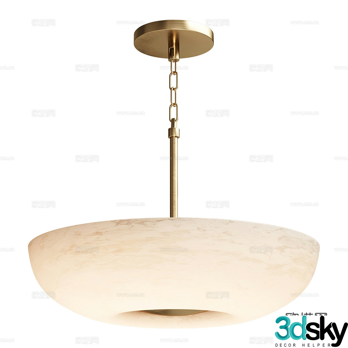 New Chinese light luxury Ariano chandelier 3D model