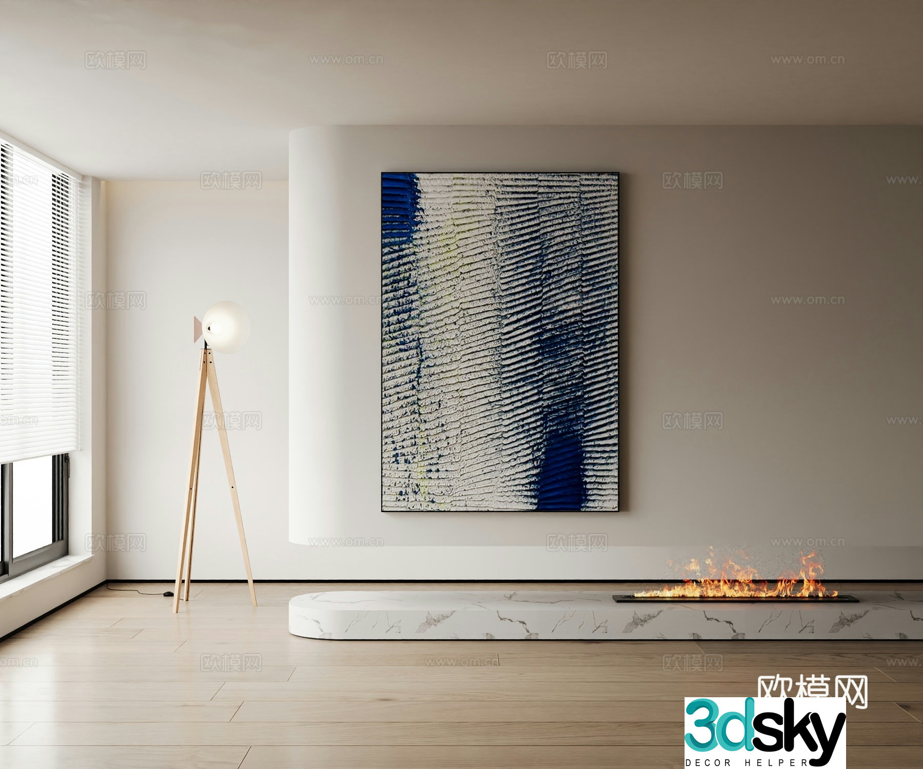 Modern decorative painting 3d model