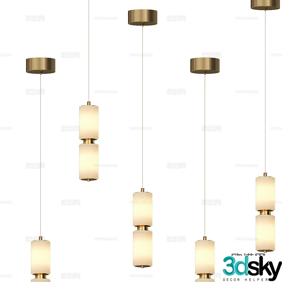 Modern simple light luxury chandeliers chandeliers simple chandeliers living room chandeliers 3D model