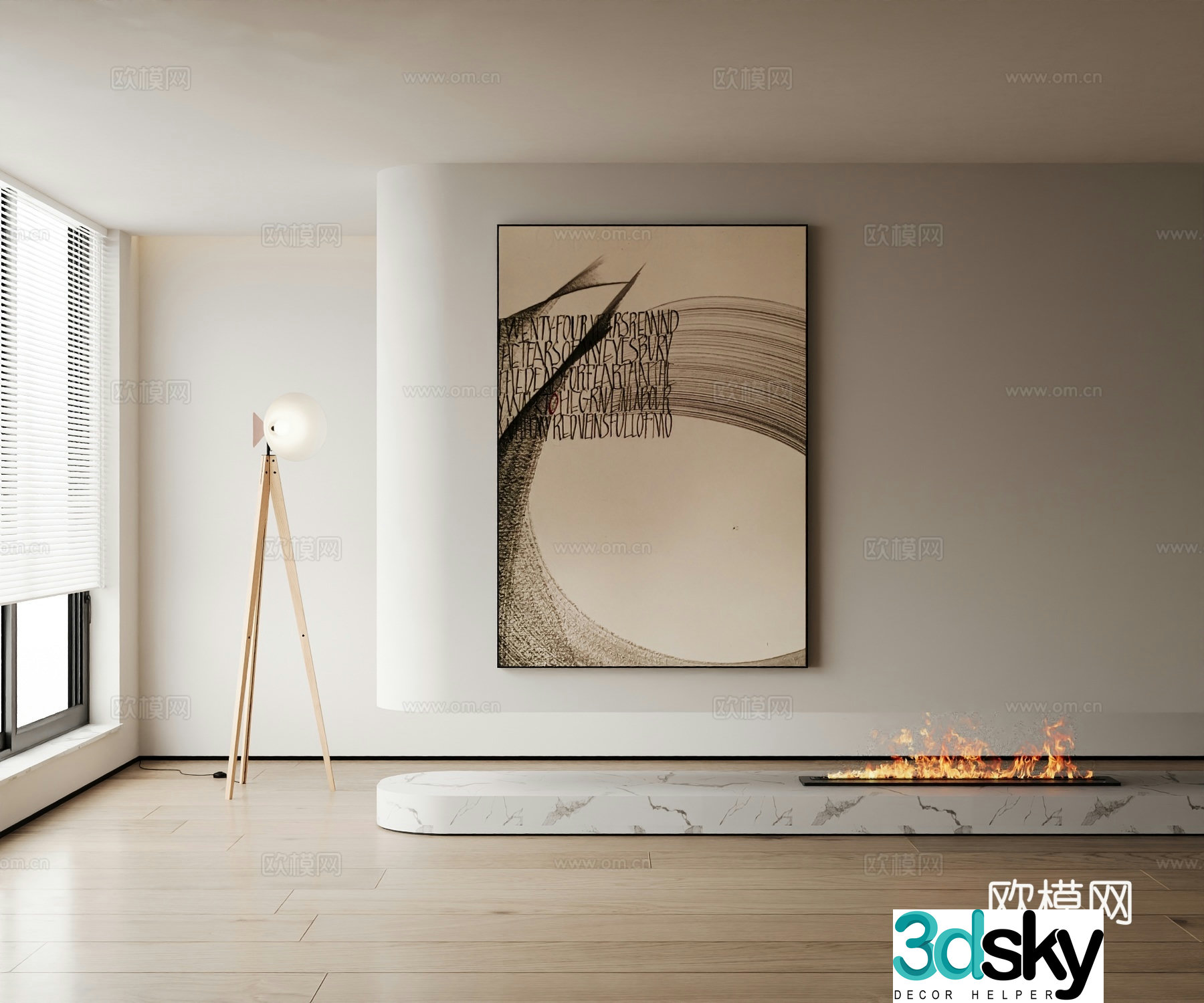 Modern decorative painting 3d model