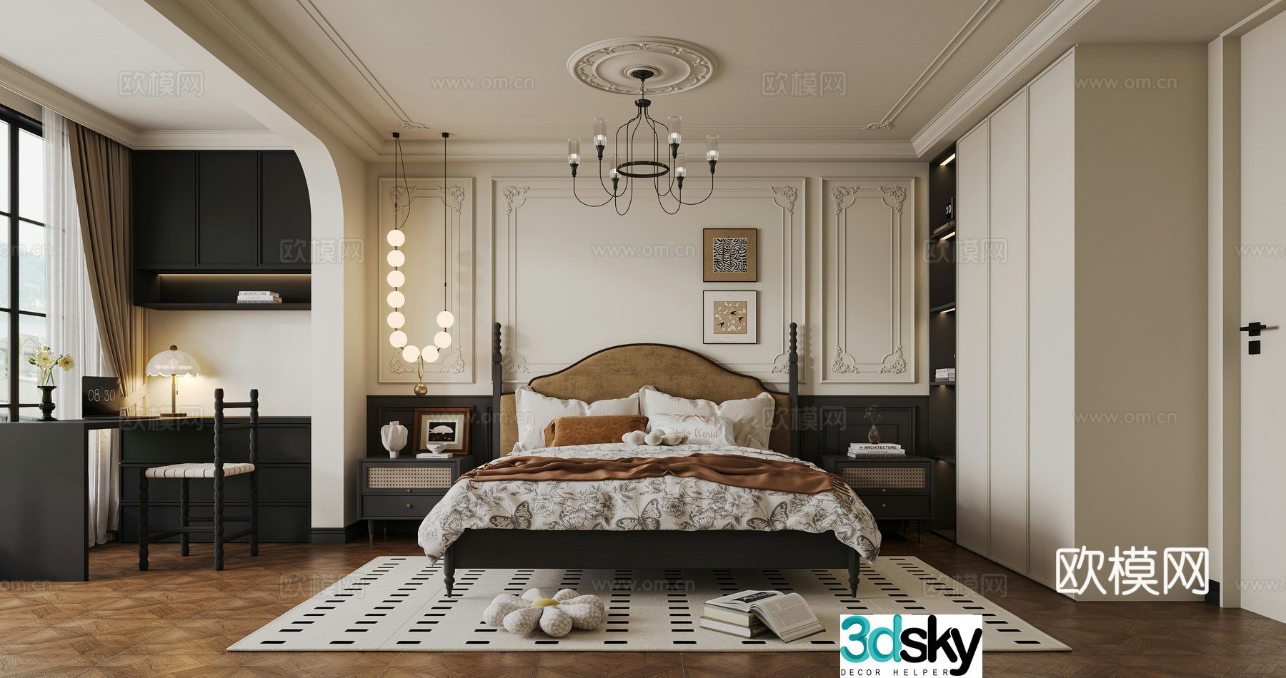 French medieval bedroom 3d model