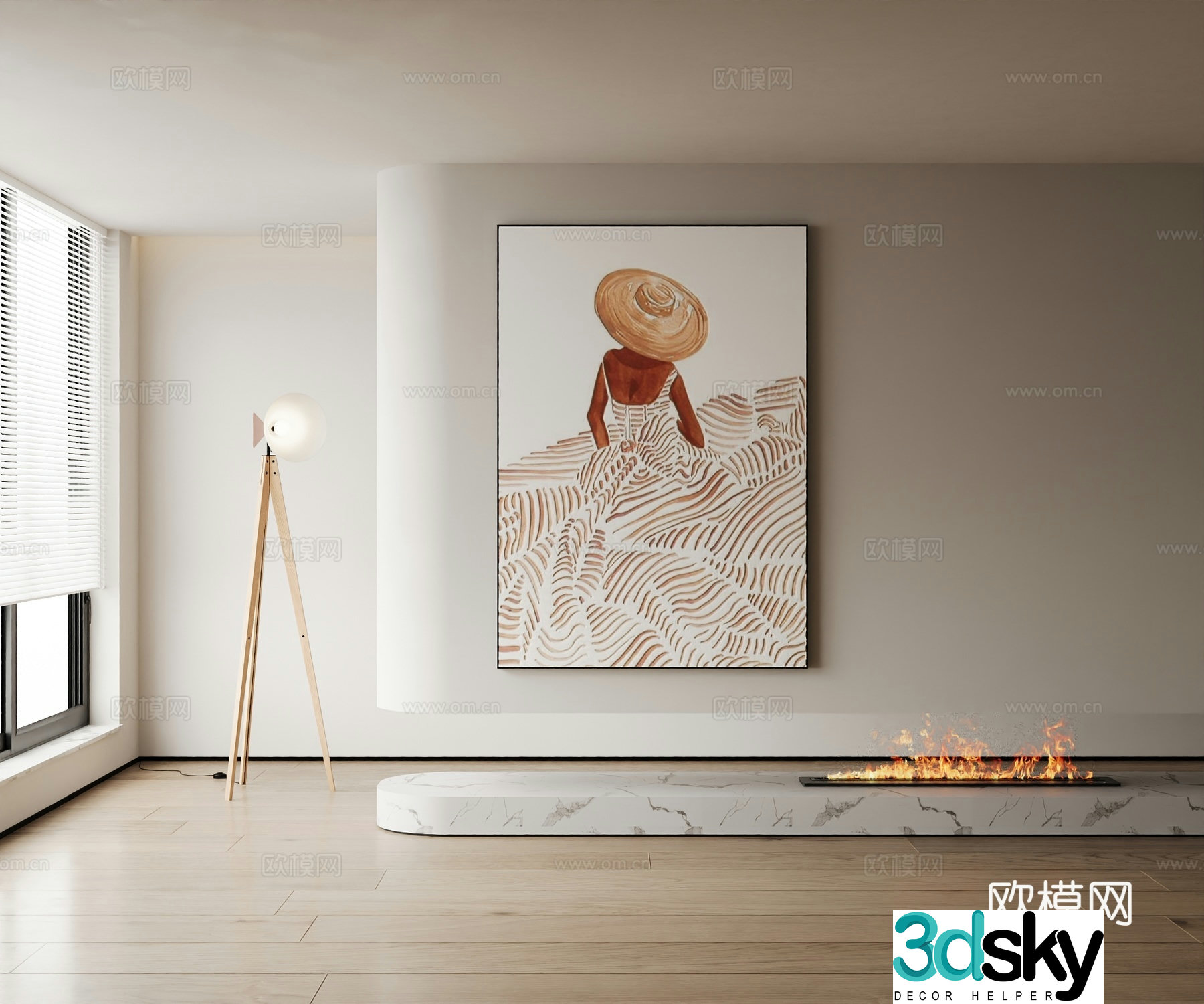 Modern decorative painting 3d model