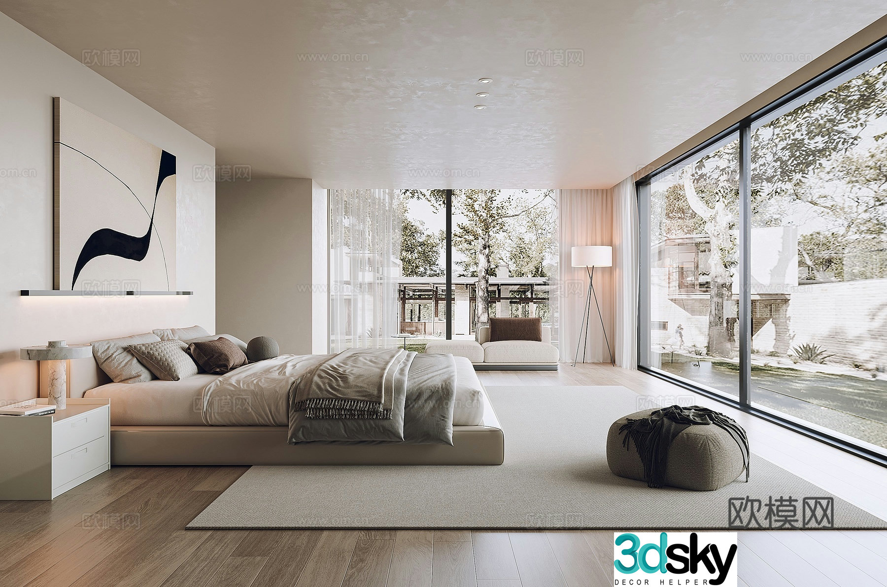 Modern bedroom 3d model