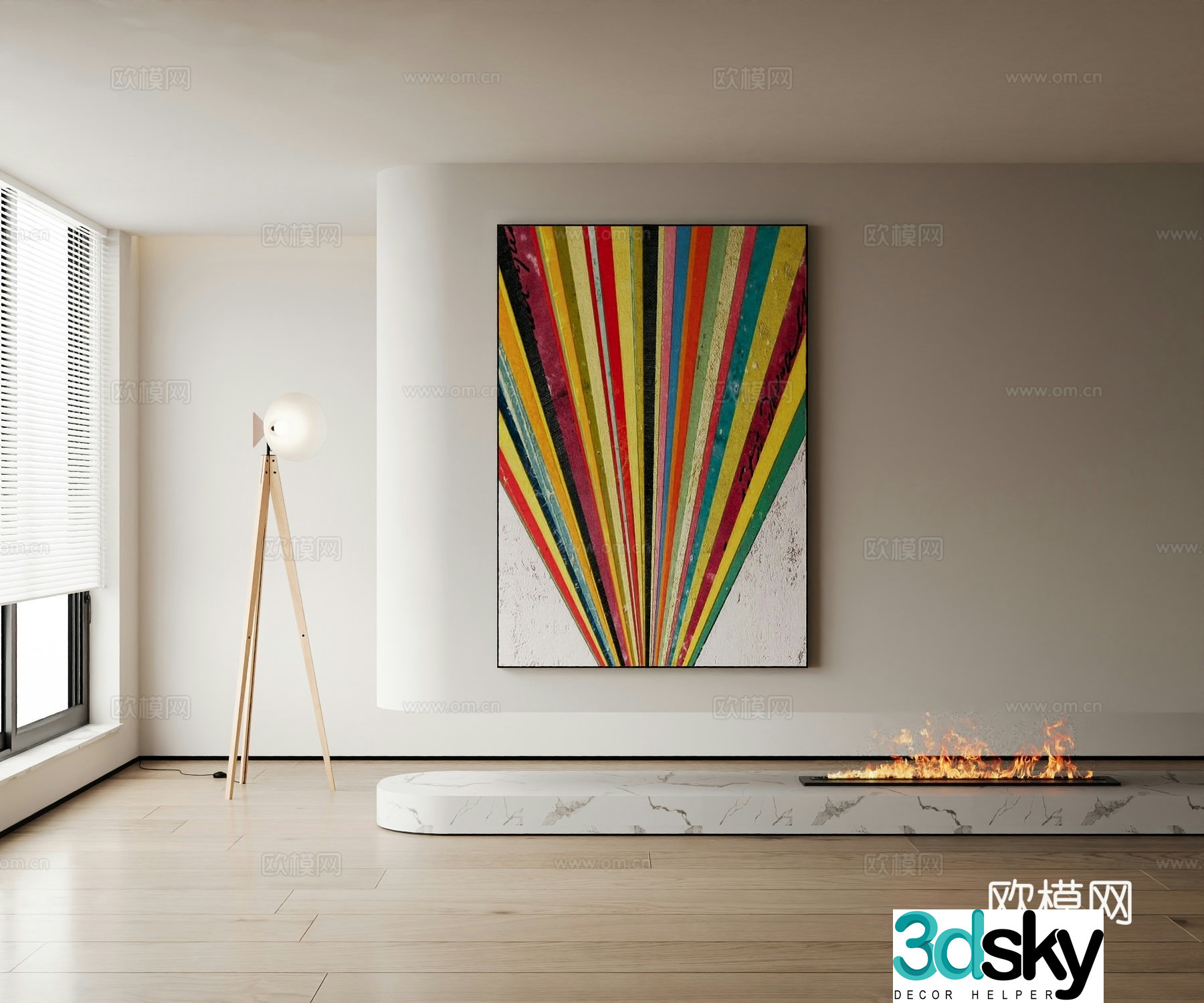 Modern decorative painting 3d model