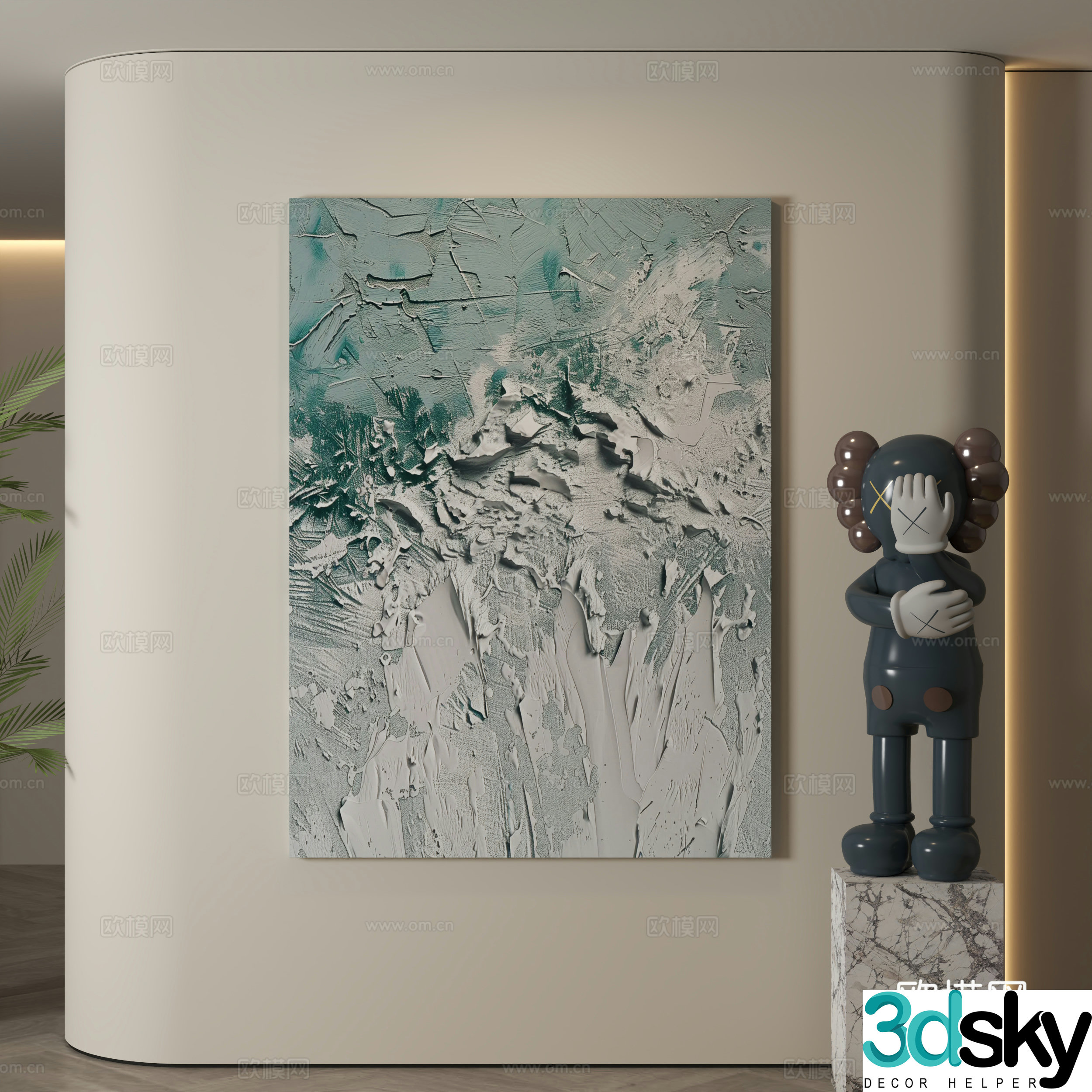 Modern decorative paintings Decorative paintings Modern hanging paintings Hanging paintings Simple hanging paintings 3D model
