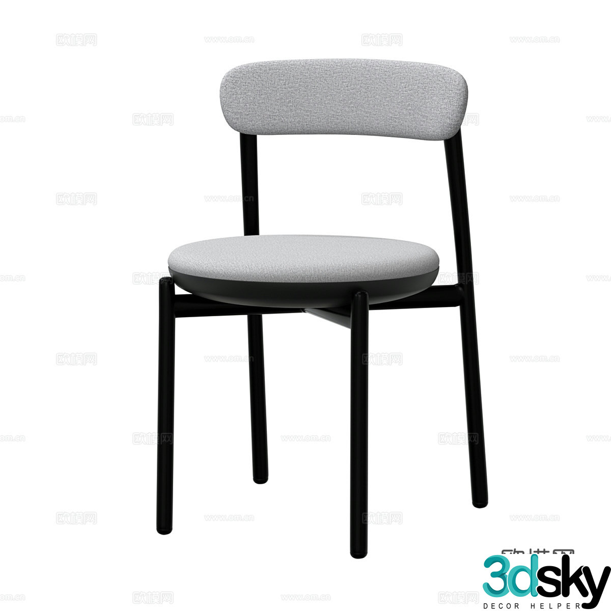 Modern simple single chair chair simple chair casual chair stool decorative chair 3d model