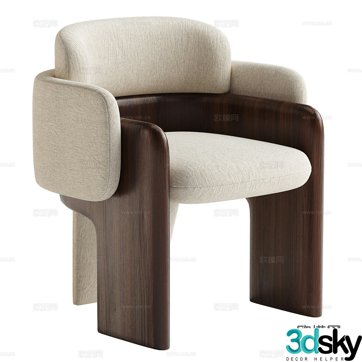 Sofa coffee table combination 3D model