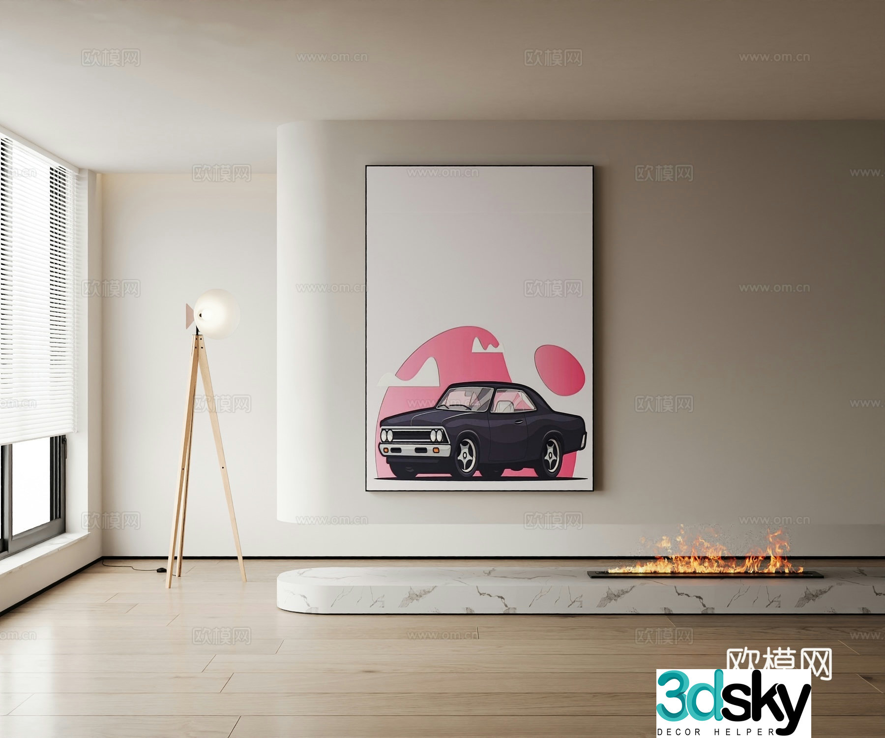 Modern decorative painting 3d model