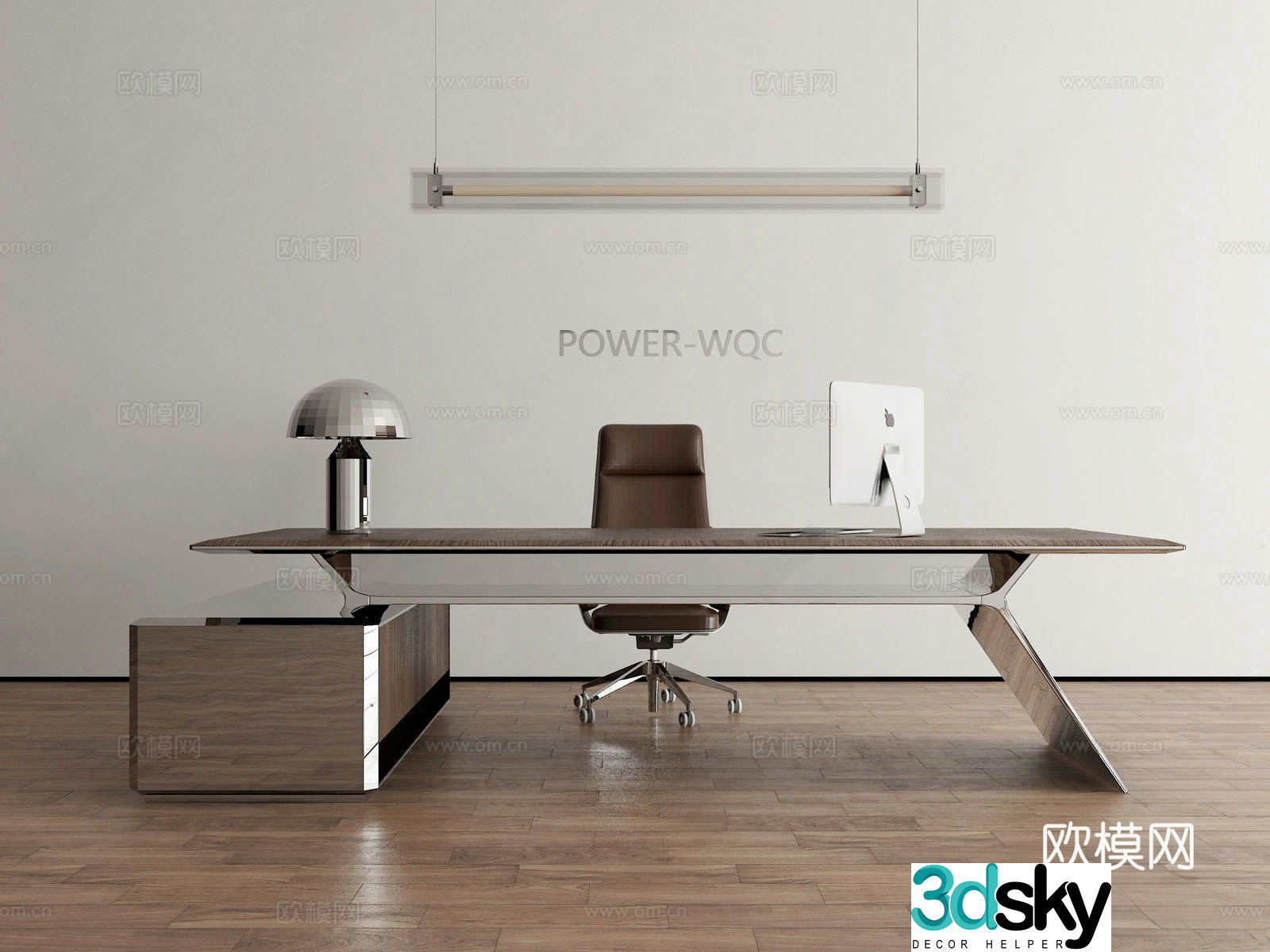Modern light luxury office desk Modern office desk Light luxury office desk combination Manager office desk 3D model
