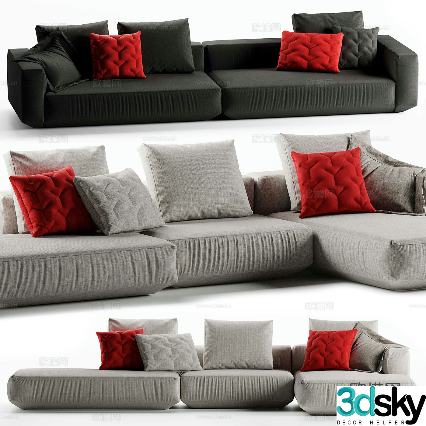 Corner sofa 3d model