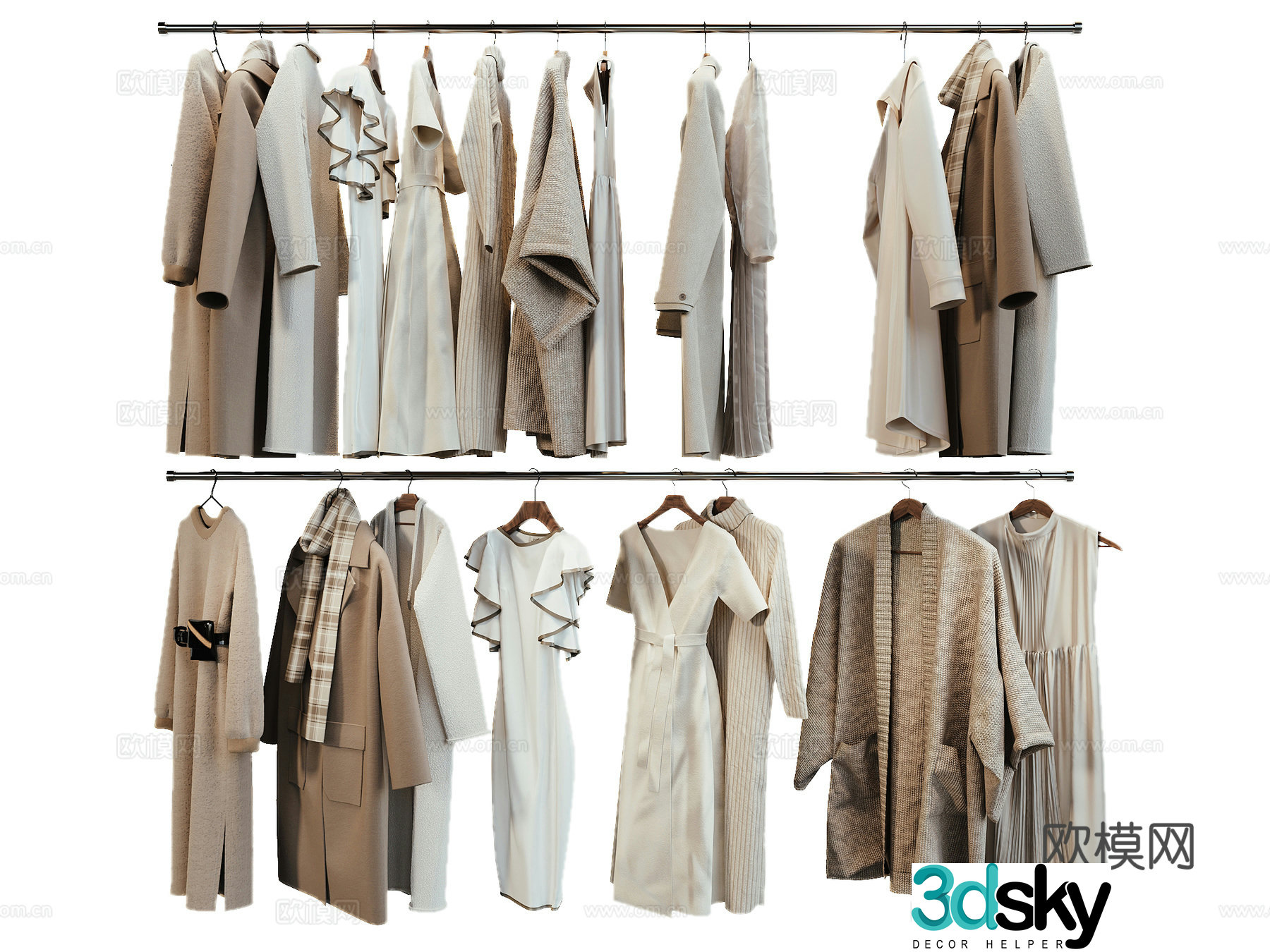 Modern clothes women’s clothing 3d model