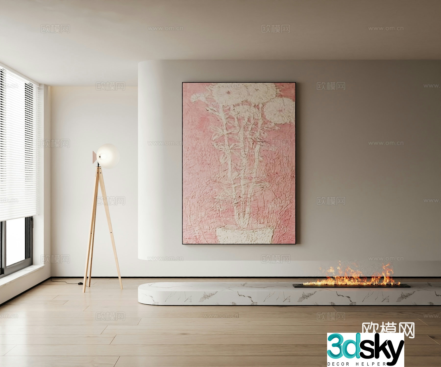Modern decorative painting 3d model