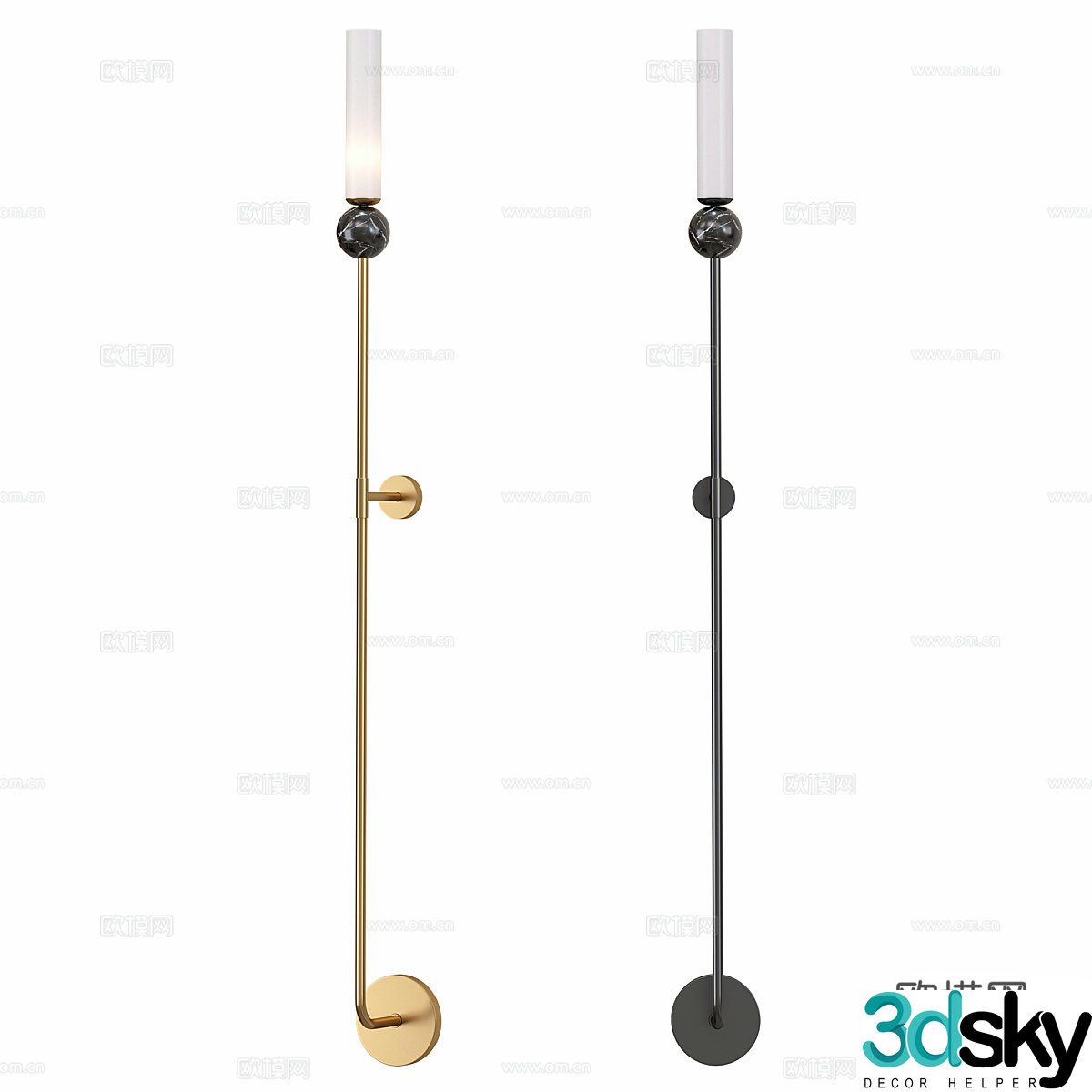 Modern light luxury STENLY wall light 3d model