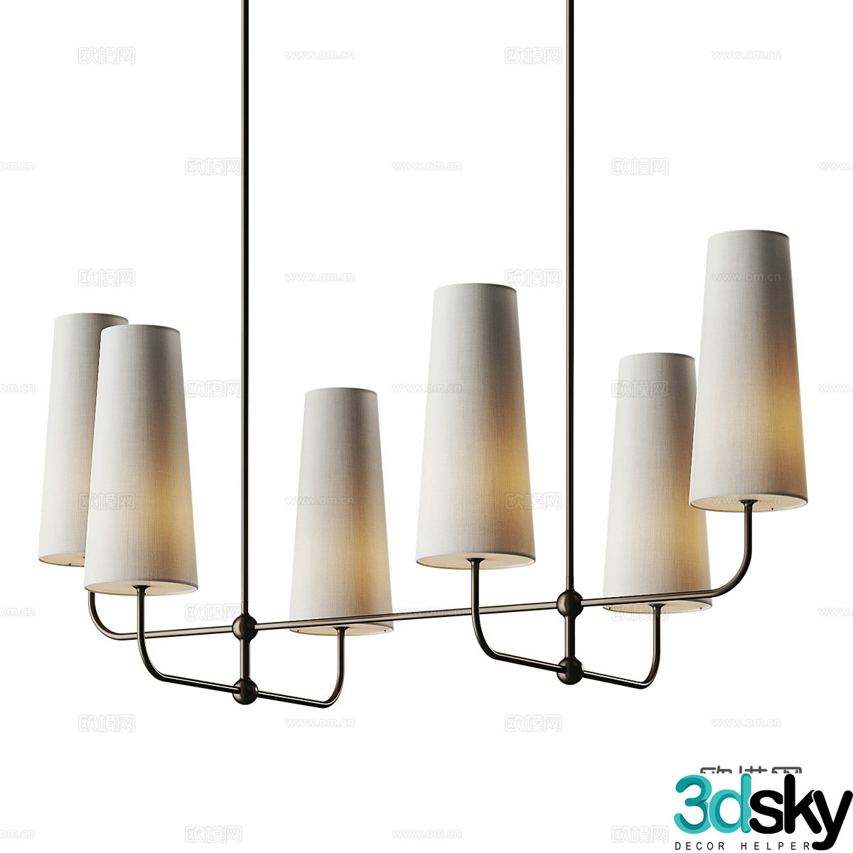 New Chinese Allied Maker Bola Chandelier 3D Model