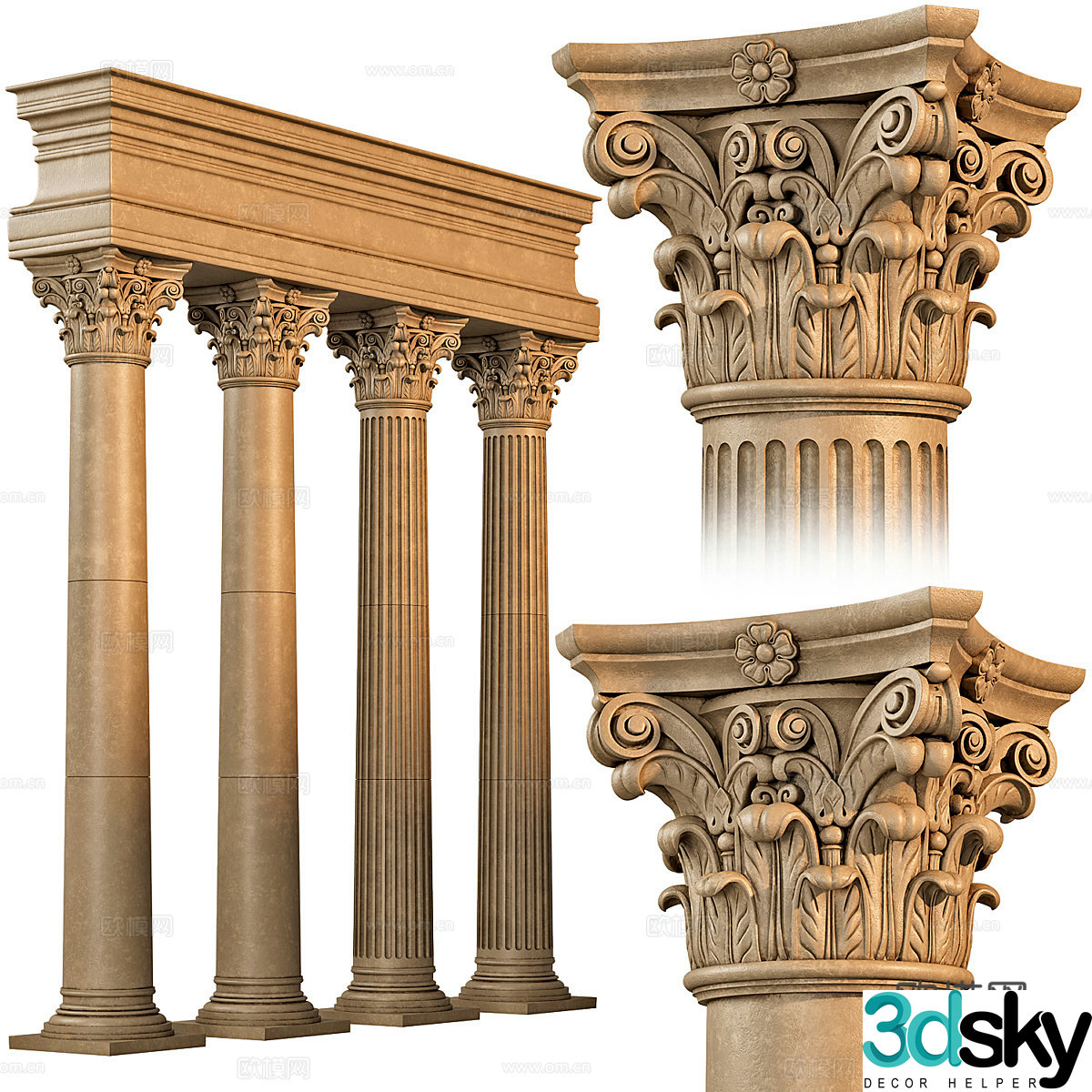Cultural wall 3d model